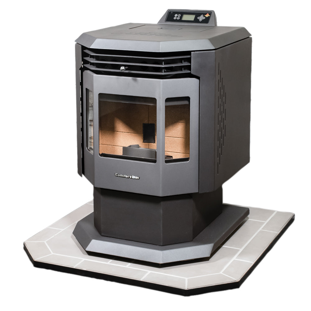 ComfortBilt Flatwall Hearth Pad for Pellet & Wood Stoves - Agate Grey Fireproof Protection Mat - Perfect for Living Room, Basement & Cabin Floor Safety