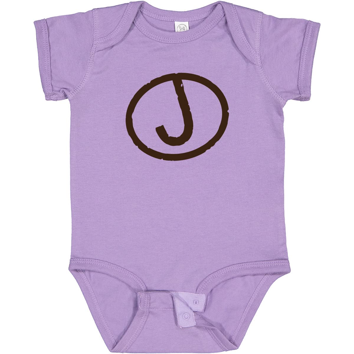 Inktastic Monogrammed Baby Bodysuit - Personalized Letter J Branding Iron Design | Soft Cotton Onesie for Newborns, Infants & Baby Showers | Perfect Gift for Boys & Girls