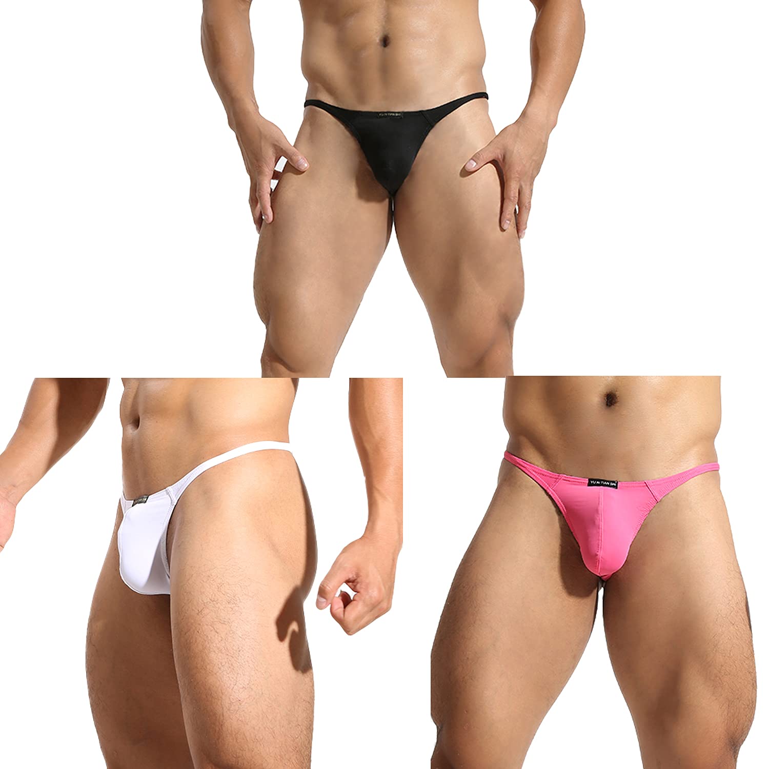 Men's Thong Underwear - G-String Bikini Brief with Bulge Pouch, Low Rise T-Back Design for Comfort & Support - Perfect for Workout, Beach & Everyday Wear
