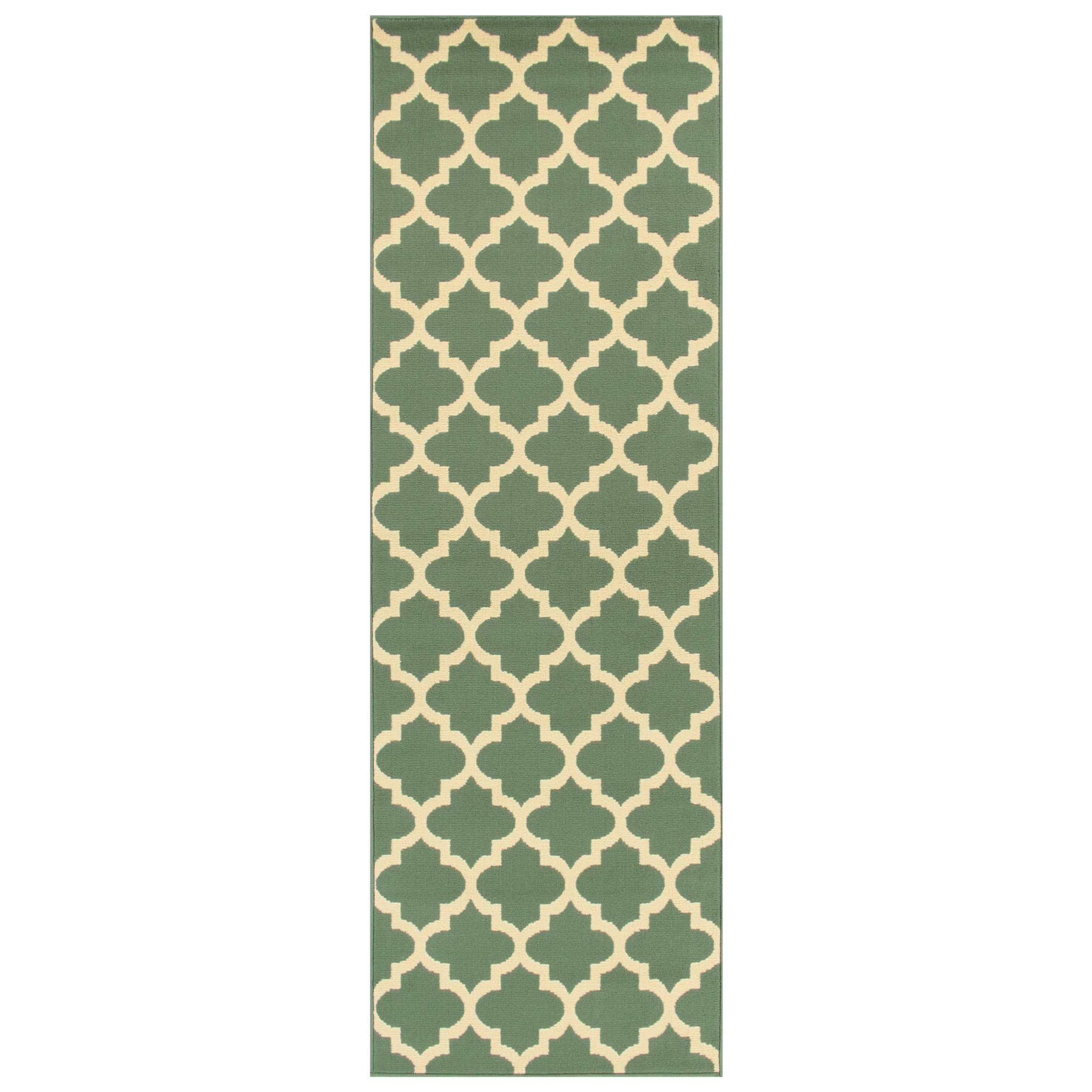 Modern Quatrefoil Geometric Trellis Indoor Area Rug - Non-Slip Soft Living Room Carpet for Bedroom, Nursery, Dorm & Home Decor - 5x7 Feet Grey Bohemian Style
