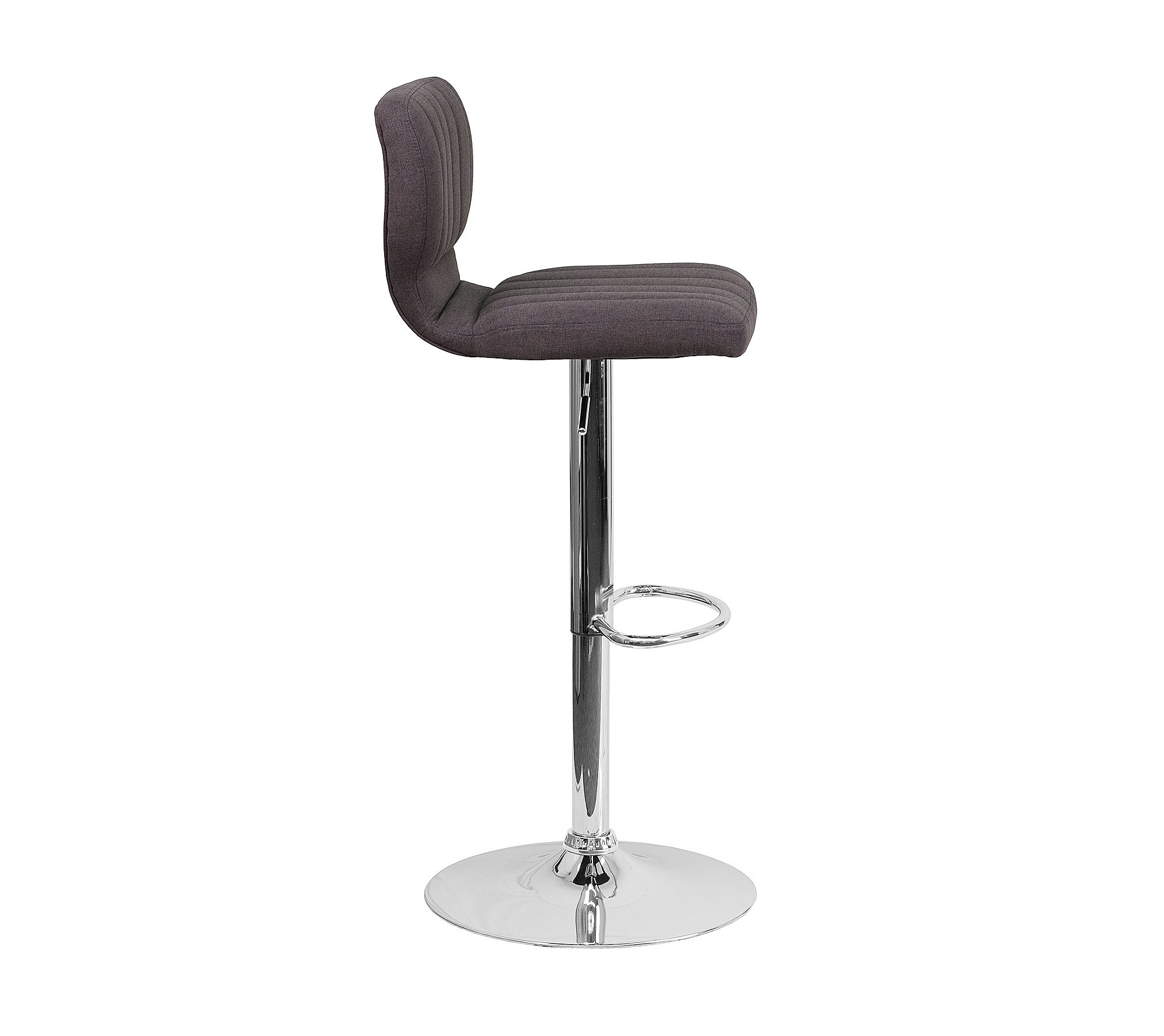 Flash Furniture Contemporary Charcoal Fabric Adjustable Height Bar Stool - 24
