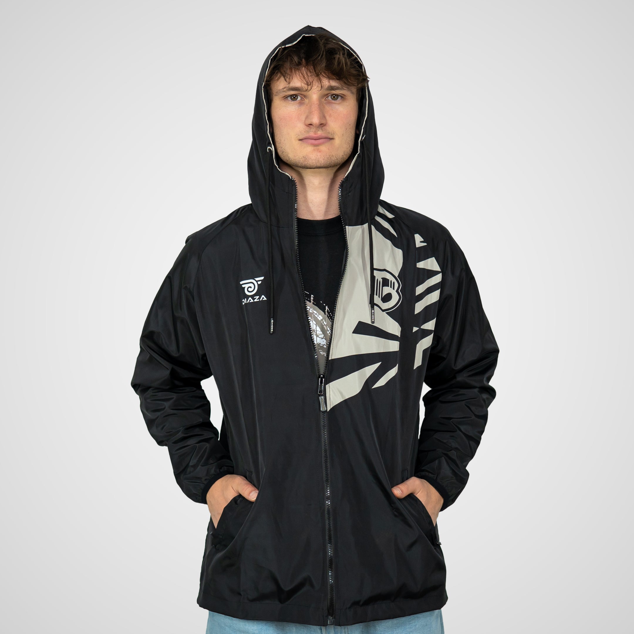 Brooklyn FC Black Windbreaker Jacket - Lightweight Waterproof Running Jacket for Men & Women - Perfect for Outdoor Sports, Jogging, and Hiking