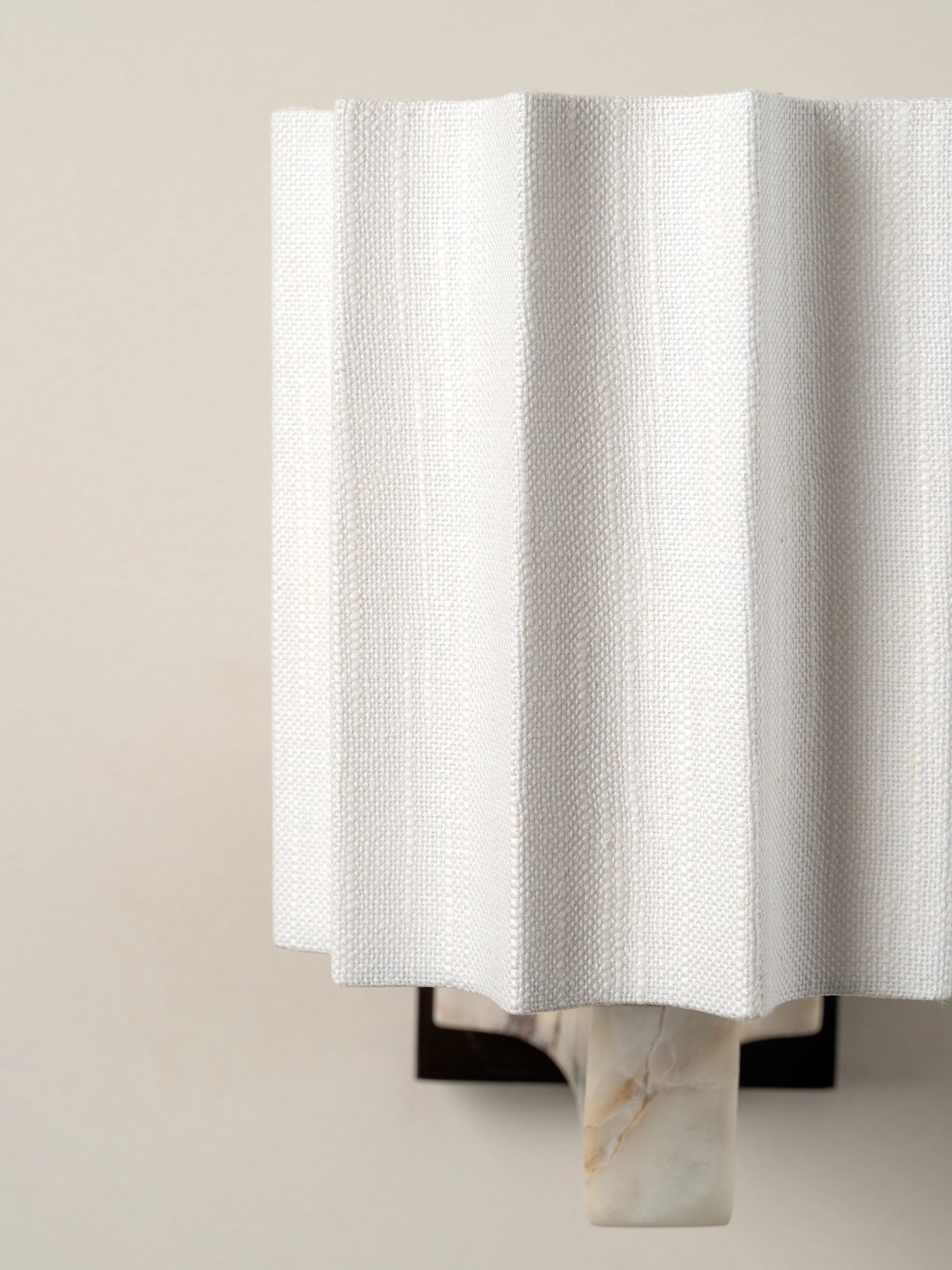 Viotti Calacatta Viola Marble and Linen Wall Light - Elegant Home Decor for Living Room, Bedroom, or Hallway Lighting