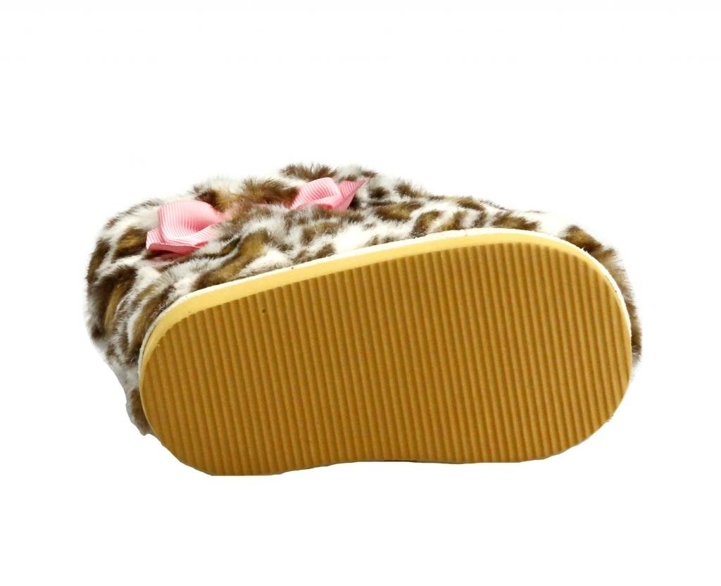 **The Doll Maker Girls' Faux Leopard Fur Boots - Stylish Winter Fashion for Kids, Parties & Outdoor Play**
