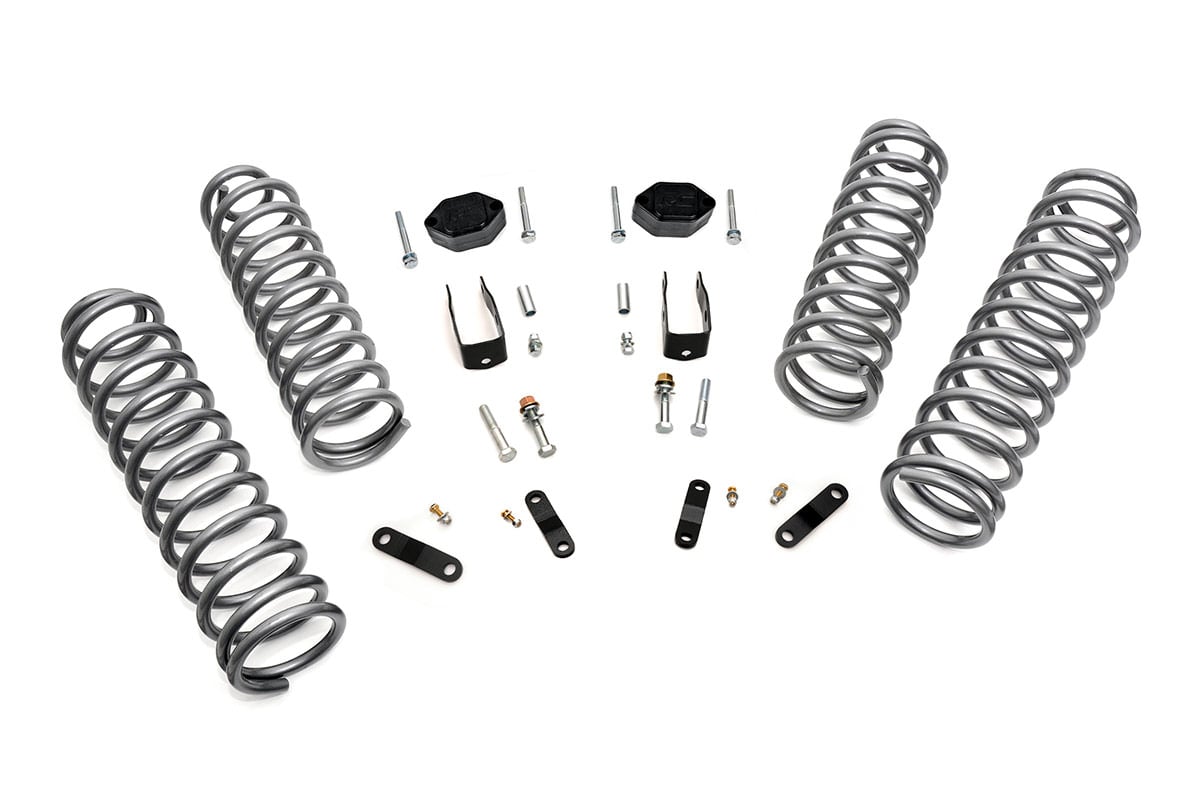 2.5 Inch Lift Kit for Jeep Wrangler JK 4WD (2007-2018) - Heavy Duty Coil Springs - No Shocks Included - Off-Road Suspension Upgrade for Enhanced Ground Clearance