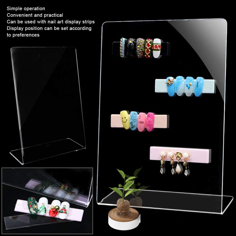 Double-Sided Nail Color Card Display Board - Professional Nail Art Showing Holder with Protective Film for Salon & DIY Manicures | Perfect for Nail Technicians, Enthusiasts & Home Use