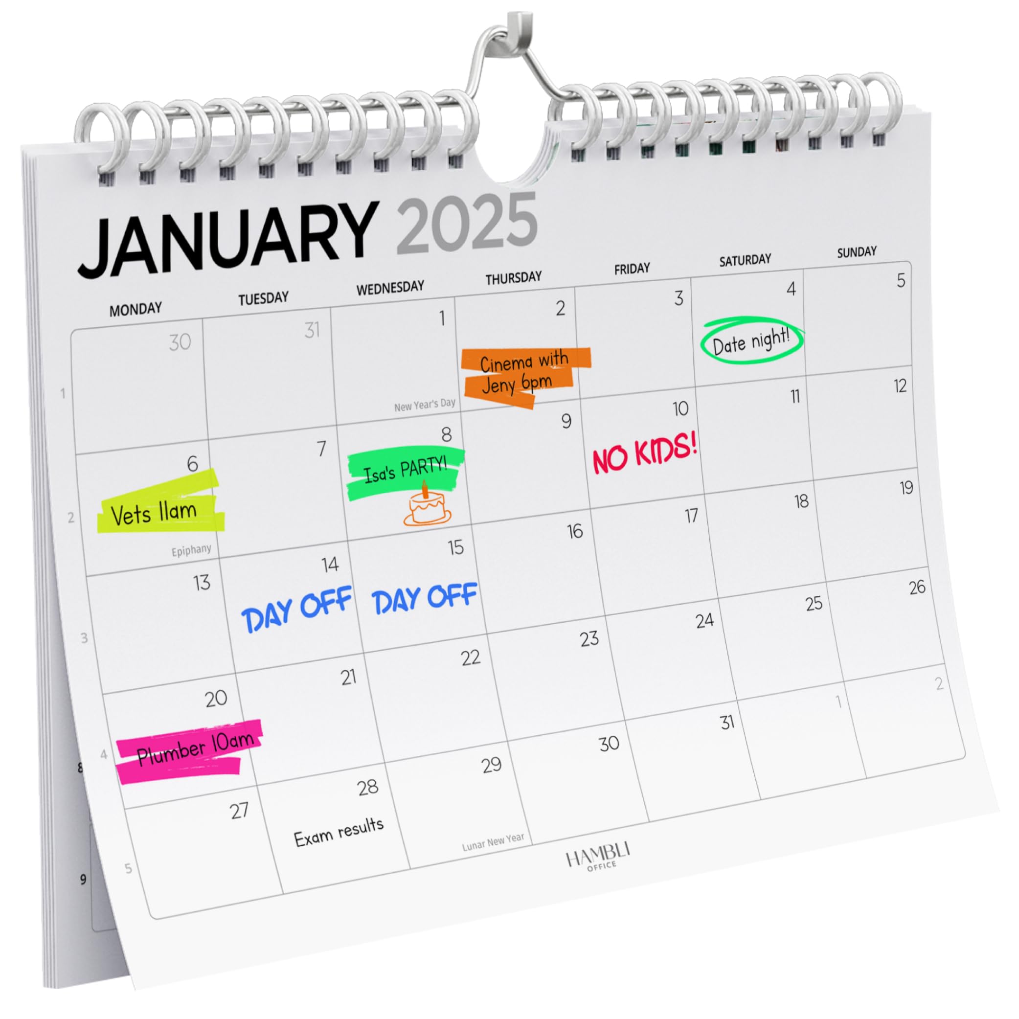 2025-2026 Wall Calendar | 18-Month Planner from July 2025 to June 2026 | Customizable Desk Calendar with Landscape Design | Perfect for Home, Office & School Organization