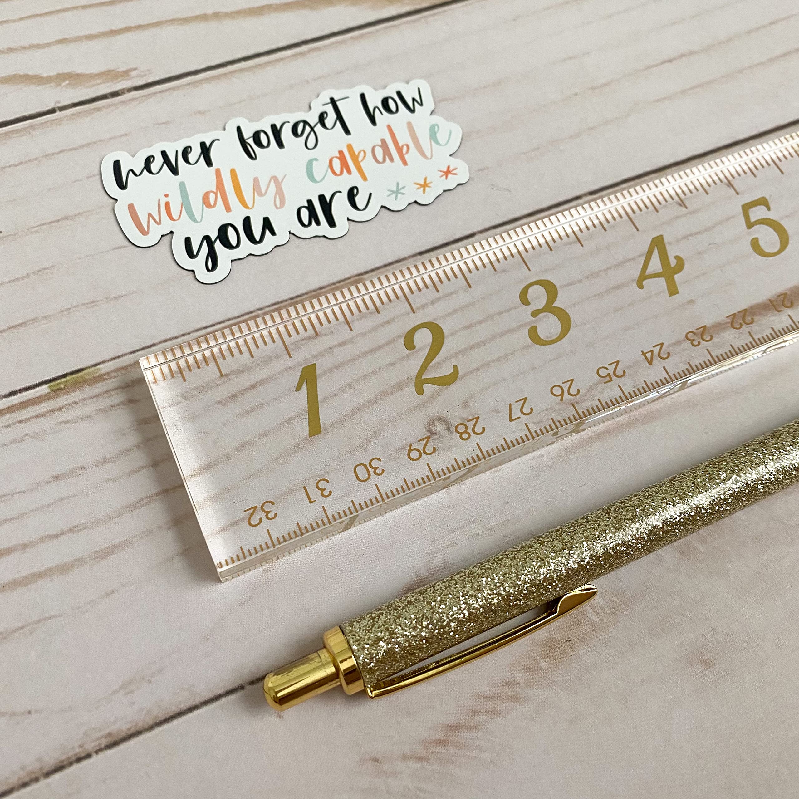 Cute Fridge Magnets with Inspirational Quotes - Never Forget How Wildly Capable You Are | Motivational Locker & Refrigerator Magnets for Home, Office & Gifts | Be Nice