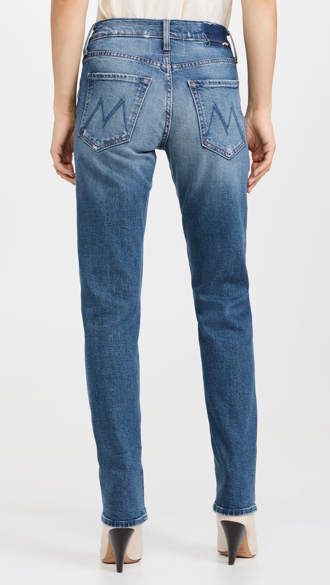 MOTHER Women's The Hiker Skimp Jeans - High Waist Stretch Denim Pants for Hiking & Outdoor Adventures | Comfortable Skinny Fit Jeans for Casual Wear & Travel