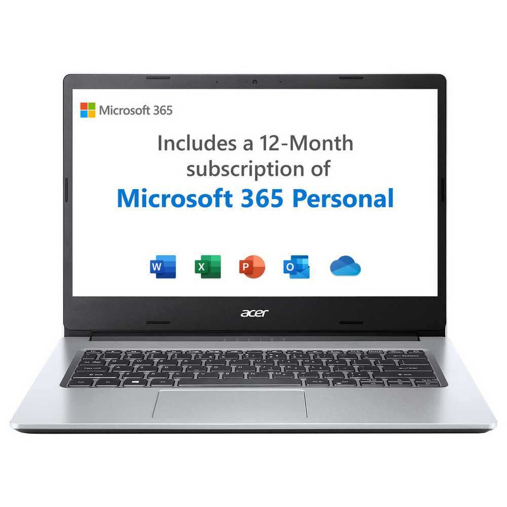 Acer Aspire 1 14-inch Laptop - Intel Celeron Processor, 4GB RAM, 64GB eMMC Storage, Windows 10 | Lightweight & Portable for Students, Business, and Everyday Computing