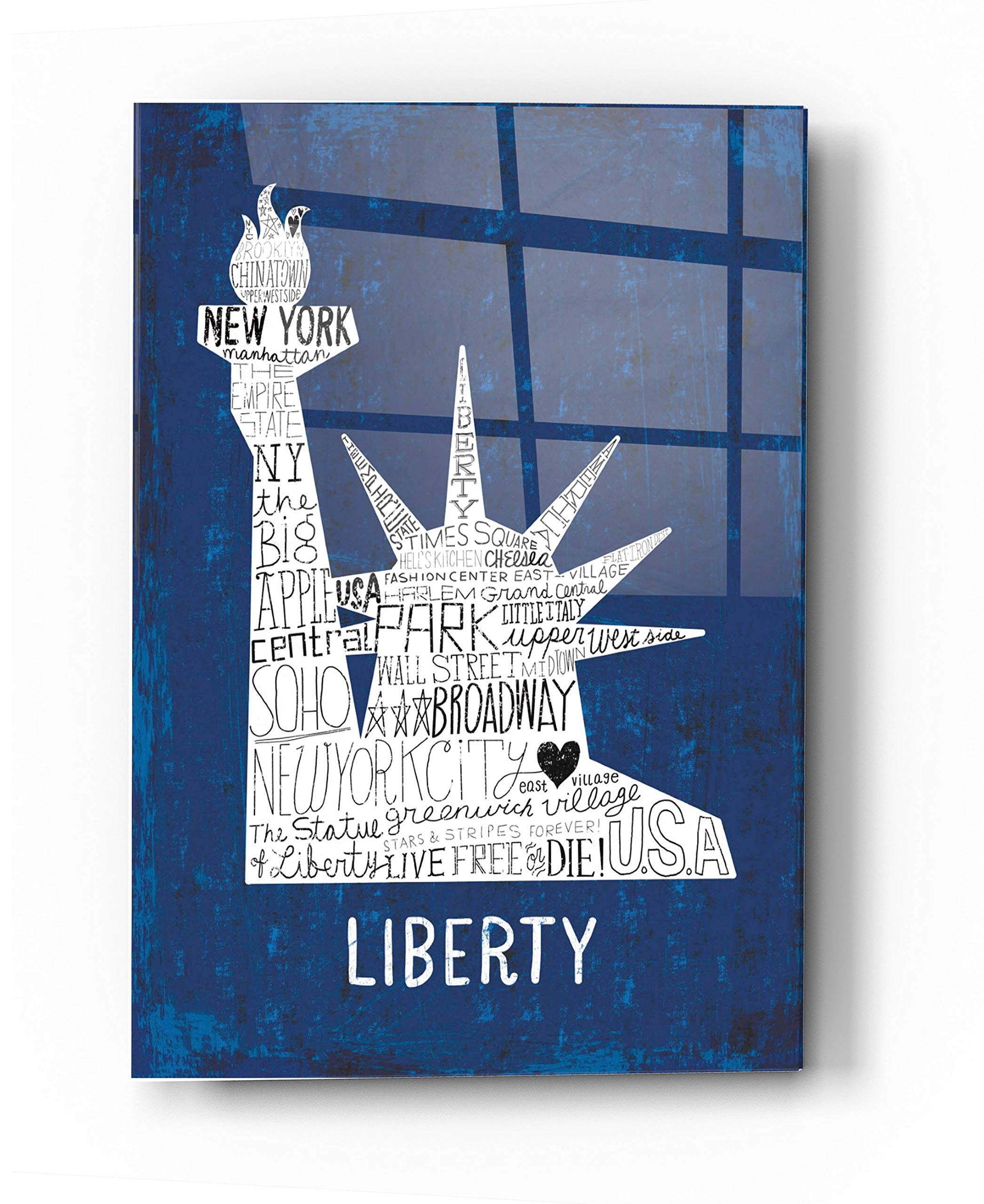 Epic Art 'Iconic NYC II' by Michael Mullan - Premium Acrylic Glass Wall Art Print 24x36 Inches - Modern Home & Office Decor for Living Room, Bedroom or Gallery Display