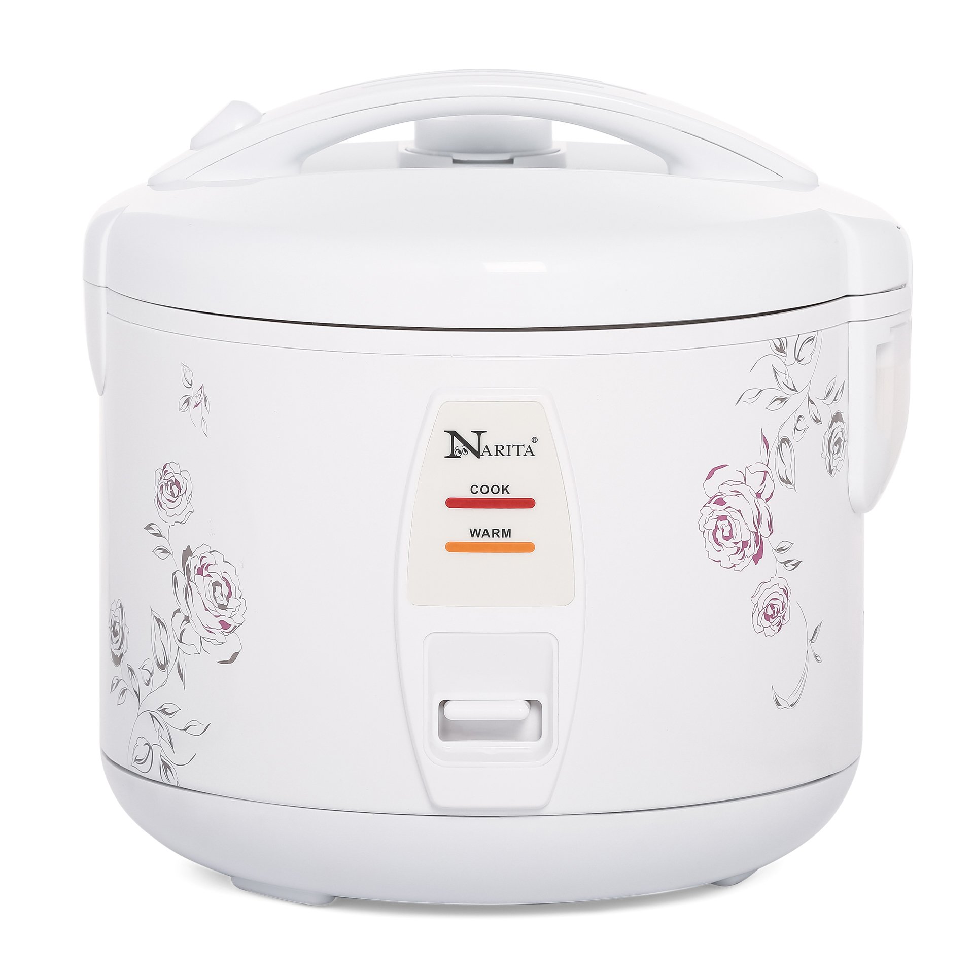 Premium Narita Rice Cooker (6-Cup Uncooked, 2-12 Cup Cooked) with Steamer Basket - Perfect for Home, Office & Dorm Use - Cooks Rice, Steams Vegetables & More