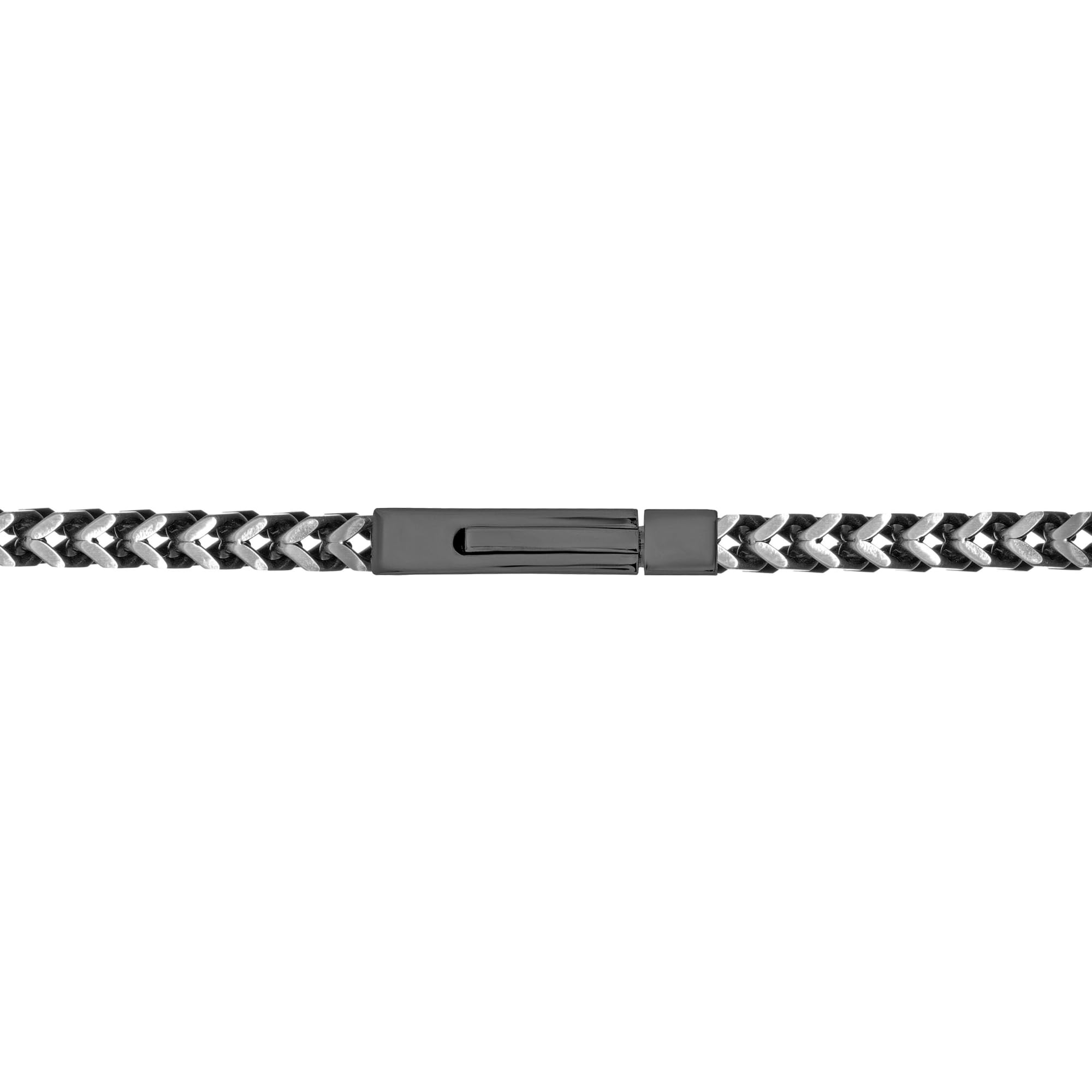 Stainless Steel Black Ion Plated Men's Thick Box Chain Necklace - 24 Inch 6mm Wide Push Lock Clasp | Durable & Stylish for Everyday Wear, Gifts & Special Occasions