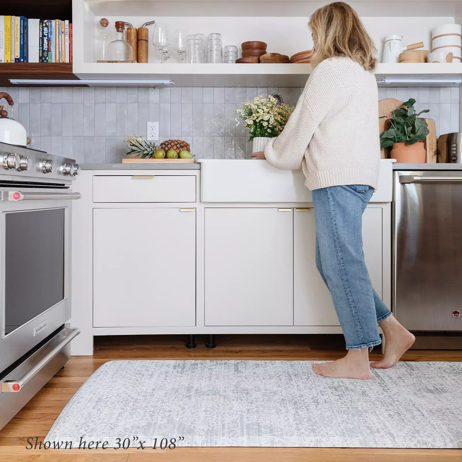 Nama Standing Mat with Minerals - Anti-Fatigue Comfort for Work & Home Office - Ergonomic Support for Long Standing Hours