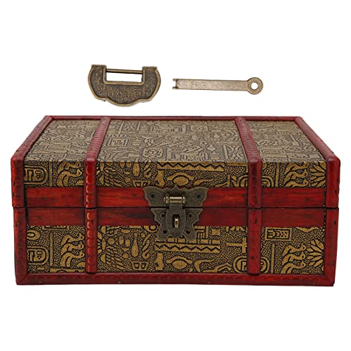 Vintage Wooden Jewelry Box with Lock - Handcrafted Book-Shaped Necklace Organizer & Home Decor for Women | Perfect for Gift Giving, Bedroom Storage & Travel Jewelry Case