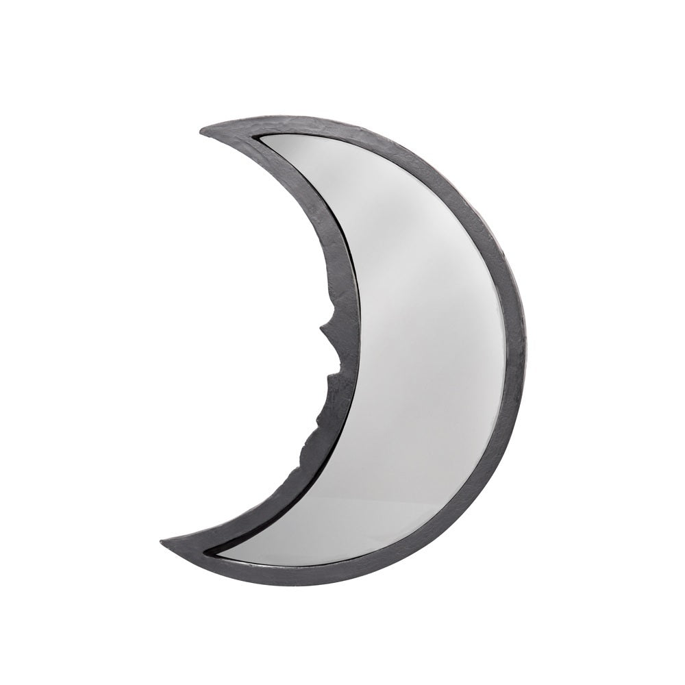 Evil Moon Hand Mirror - Gothic Decor, Halloween Accessory, Witchy Vanity Mirror for Home & Halloween Party Decorations