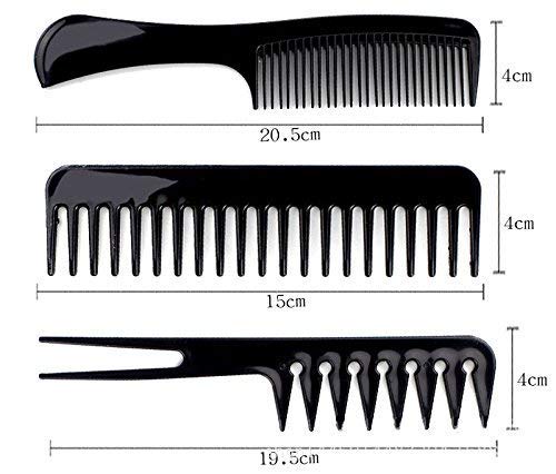 **Meesh Professional Hair Comb & Styling Kit - 10-Piece Set for Smooth Hair, Cutting & Detangling - Perfect for Salons, Home Styling & Travel (Black)**