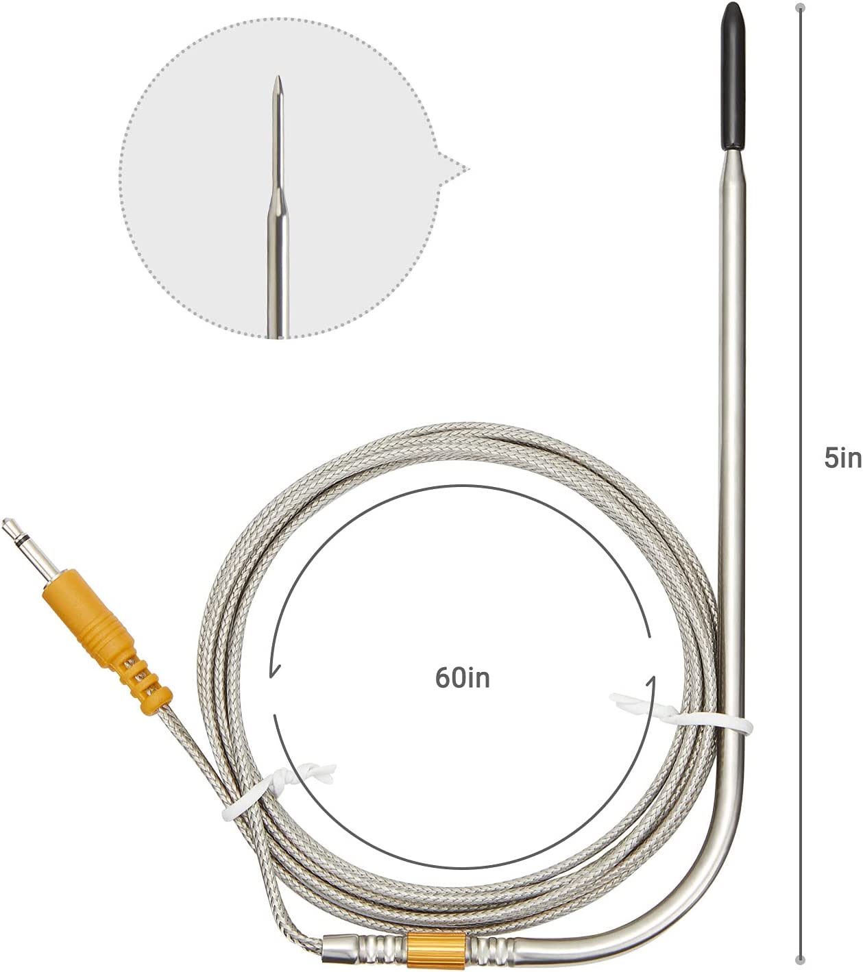 Original Replacement Temperature Probe for IBT-4XS Digital Meat Thermometer - Perfect for Grilling, Smoking, and BBQ Cooking