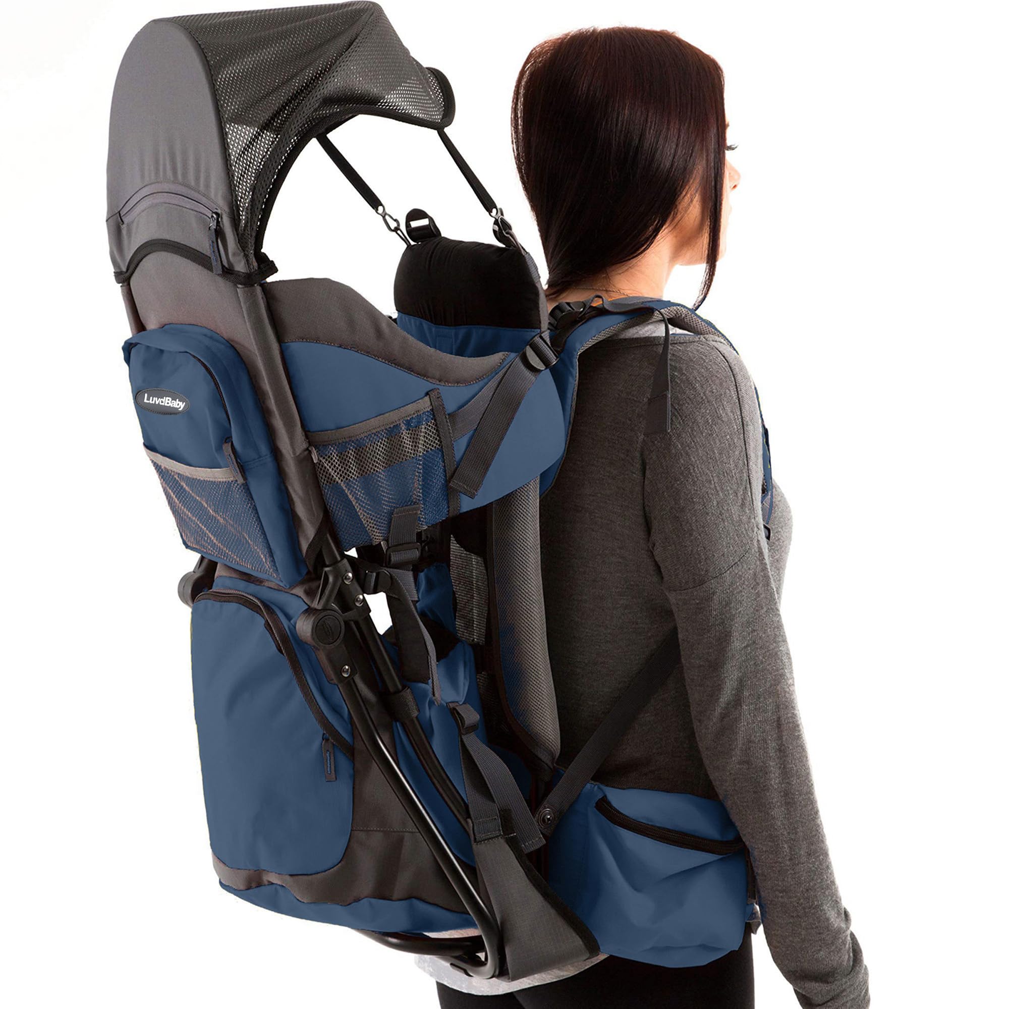 Best Hiking Baby Carrier Backpack - Ergonomic Toddler & Infant Carrier with Adjustable Straps, Diaper Changing Pad, Insulated Pocket & Weatherproof Hood for Outdoor Adventures - Perfect for Hiking, Camping and Family Travel