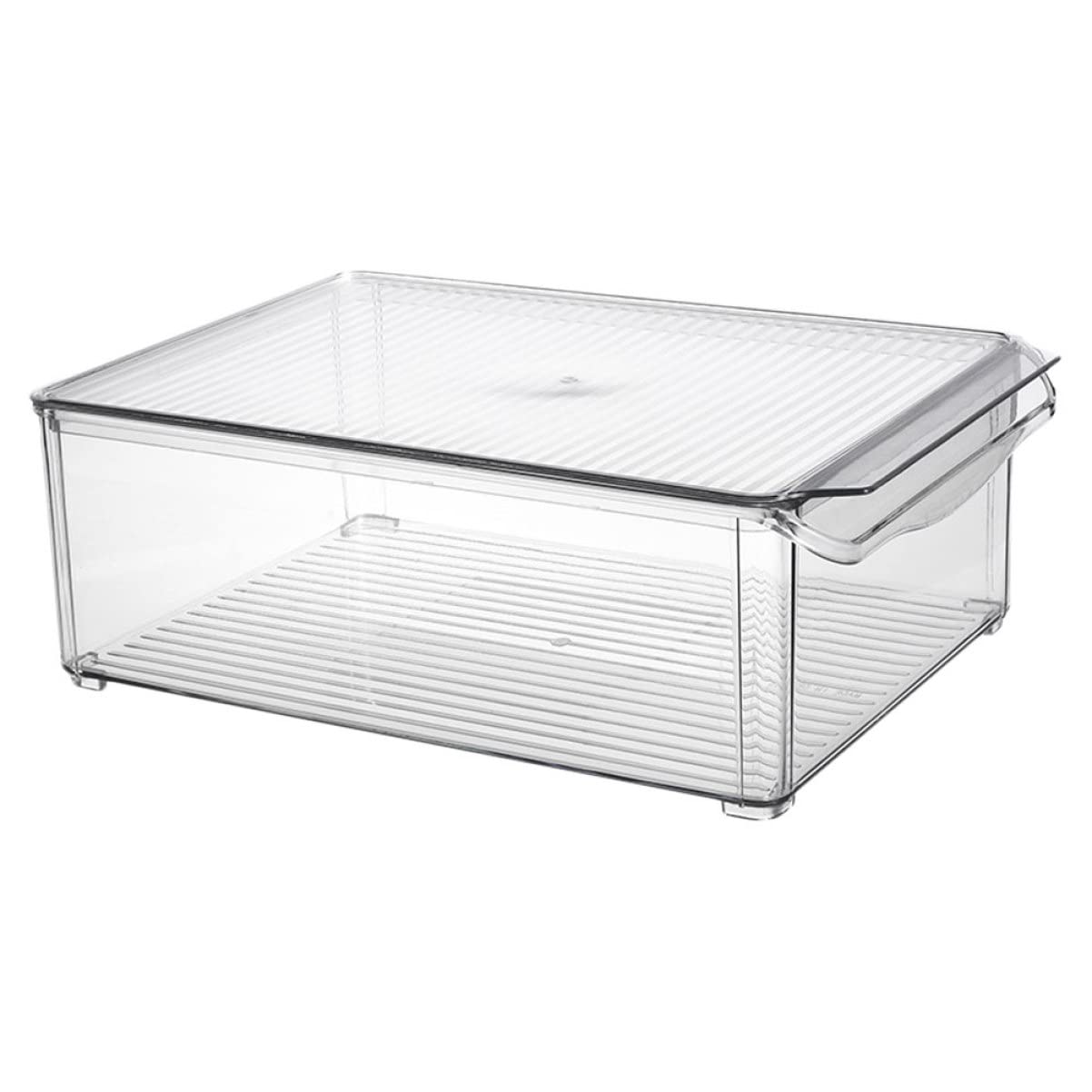 Clear Plastic Fridge Storage Bins - Organize Cereal & Food for Refrigerator