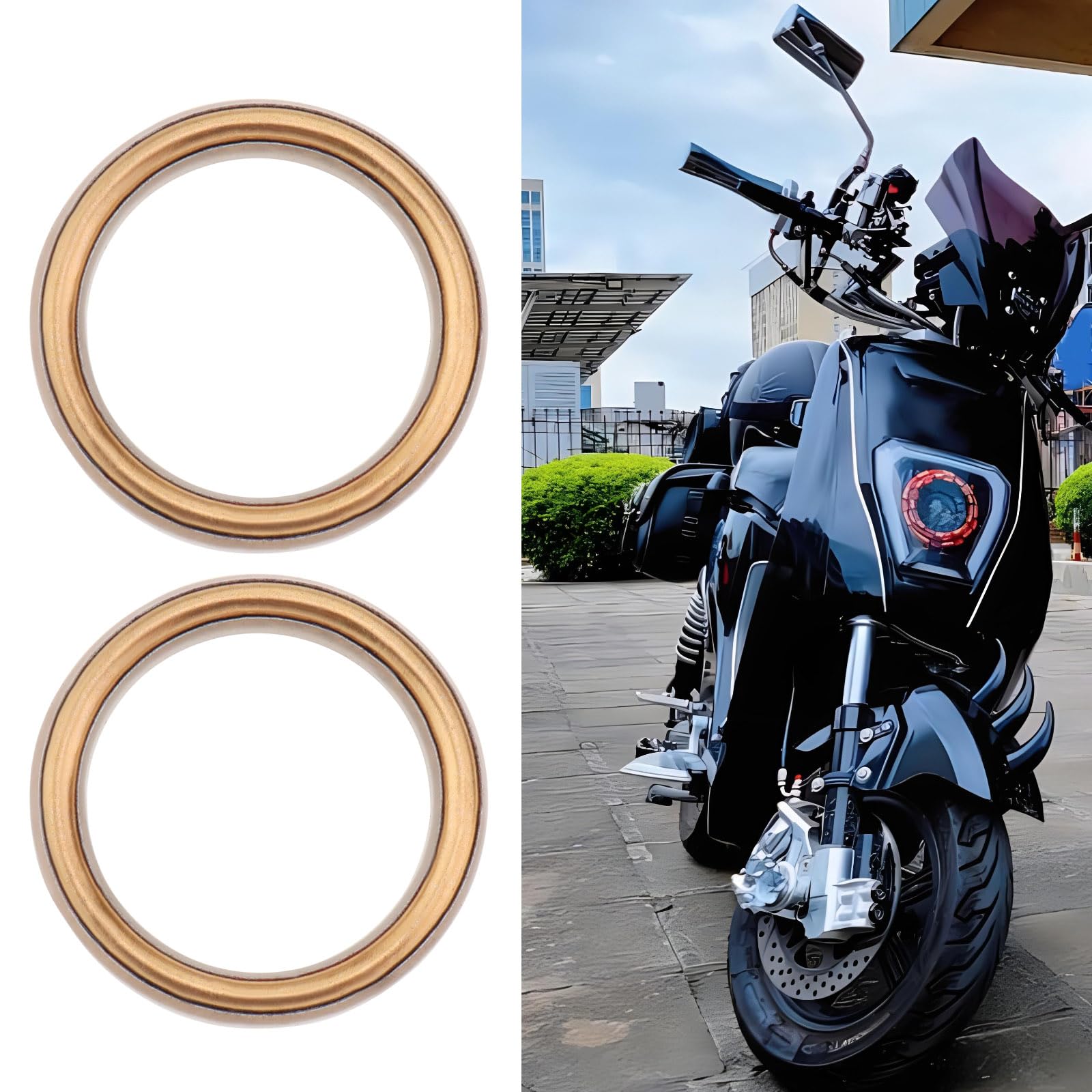 10Pcs Pit Bike Copper Exhaust Gasket for Honda C90 90-140cc - Motorcycle Repair Parts