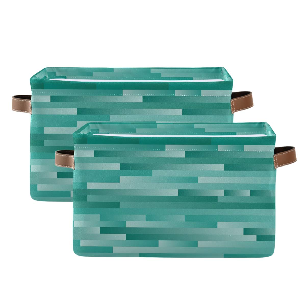 Teal Wooden Storage Basket - Closet & Shelf Organizer Bin for Home & Office Organization | Perfect for Bedroom, Bathroom, and Kids Room Storage