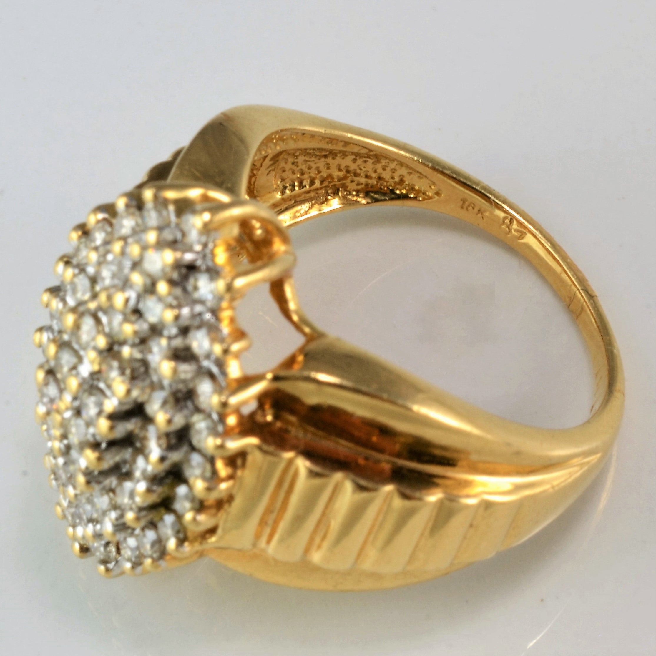 Marquise Shaped Diamond Cluster Ring 0.83 Carat Total Weight Size 7 - Elegant Wedding Band, Anniversary Gift for Her, Perfect for Engagement & Special Occasions