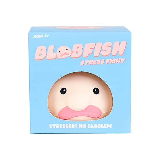 Blob Fish Stress Relief Toy - Squeeze & Relax Anxiety Relief Ball - Funny Gift for Adults & Kids - Perfect for Office, Home & Travel Stress Relief