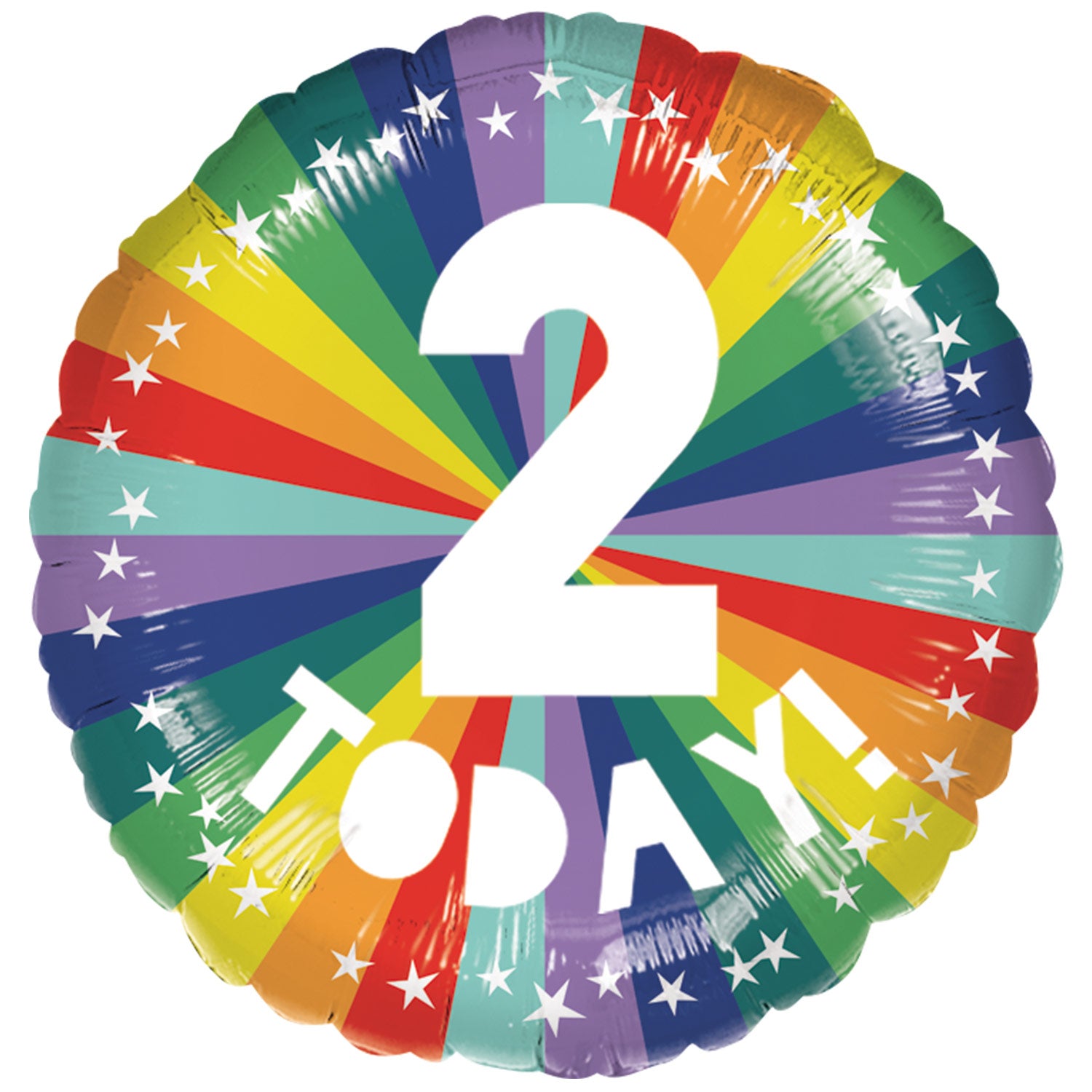 45cm Standard Rainbow 2 Today Foil Balloon - Birthday Party Decorations, Baby Shower, Anniversary Celebration, Graduation Party Supplies - Perfect for Indoor & Outdoor Events