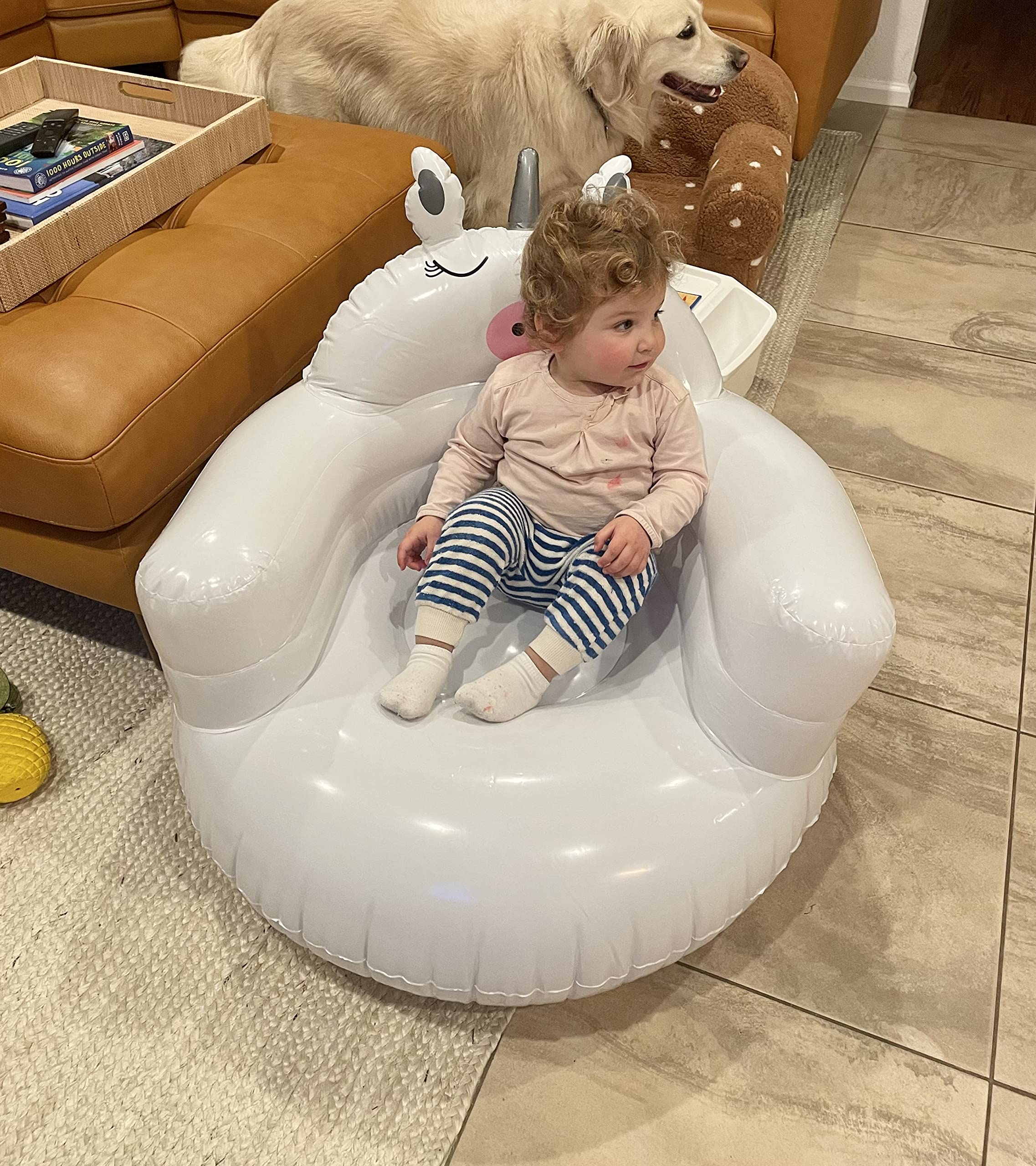 KANYAN Unicorn Chair for Kids - Soft Toddler Bean Bag Chair with Air Filling, Perfect for Girls' Room, Reading Nook, Playtime & Relaxation | Pink & Purple Fantasy Design