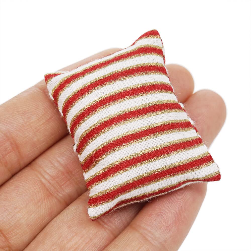 1/12 Scale Miniature Chair Armchair - Striped Dollhouse Furniture Accessories for Model Scenes & DIY Crafts | Odoria Brand