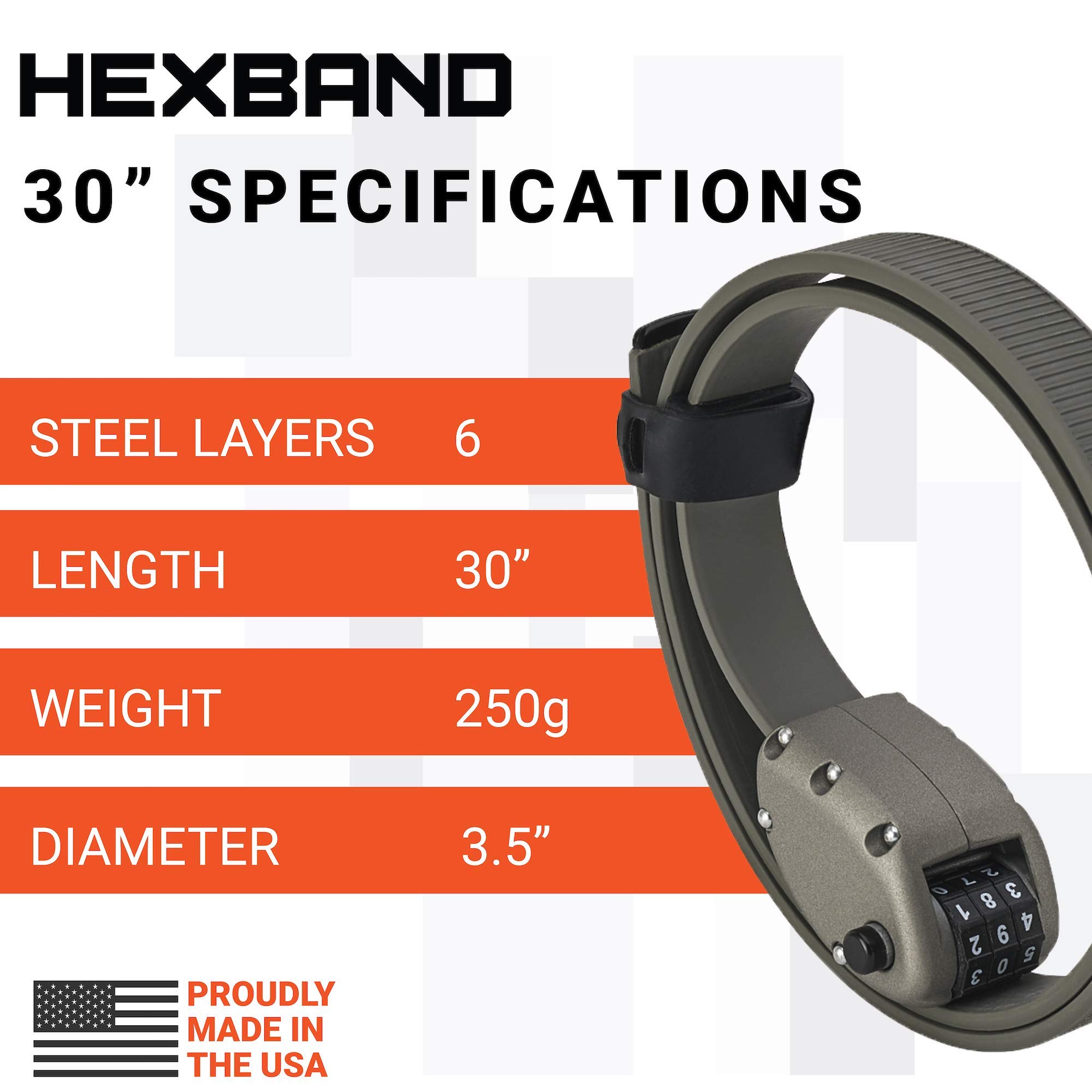 OTTOLOCK HEXBAND 2-Pack Bike Lock Set - 30 Inch & 60 Inch Combination Cable Locks (Grey) | Secure Bicycles, Scooters & Outdoor Gear | Perfect for Commuting, Travel & Urban Cycling