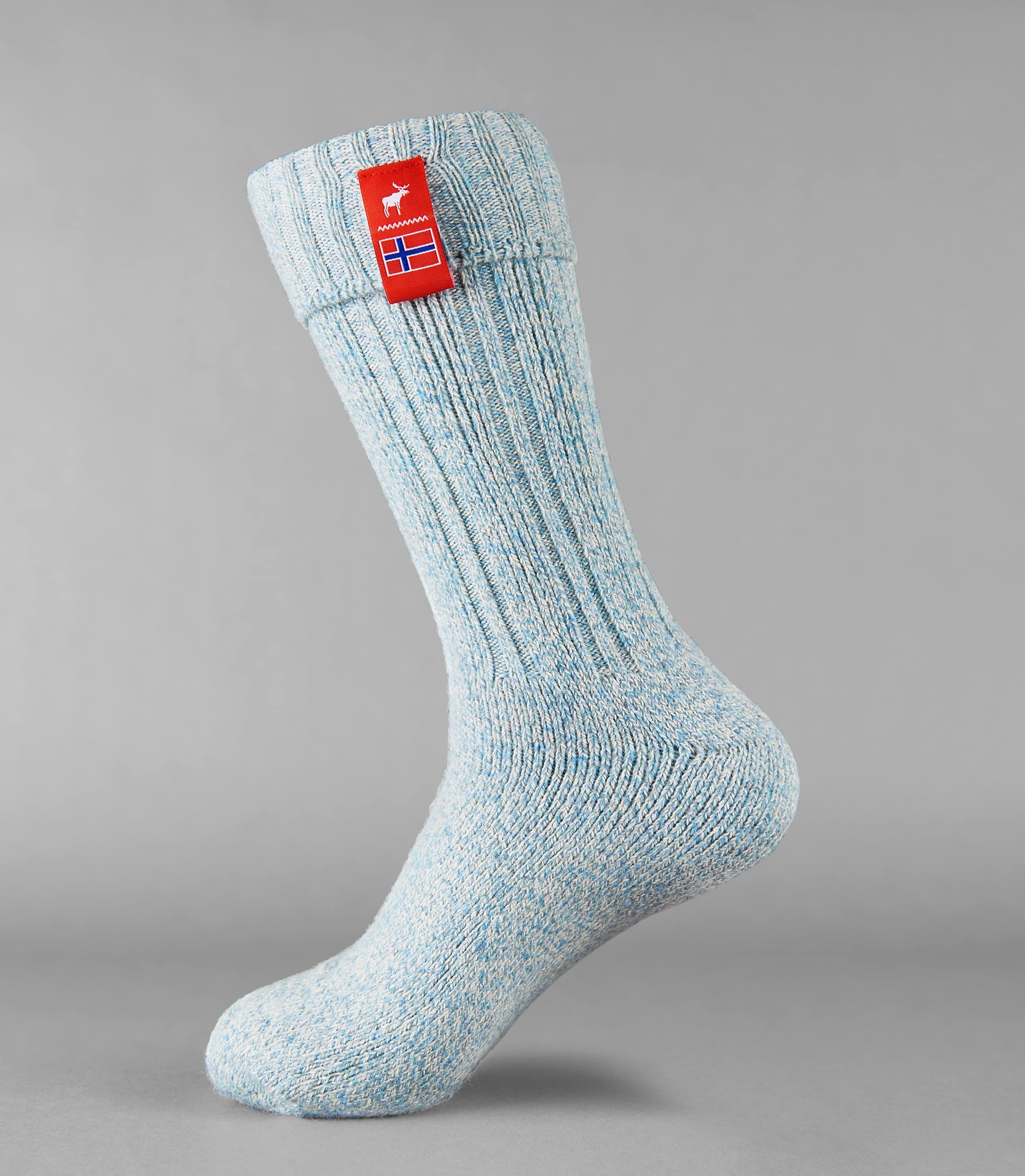 Premium Norwegian Fjord Wool Socks - Warm Winter Thermal Hiking Socks for Men & Women - Cozy & Durable for Outdoor Adventures, Skiing & Snowboarding