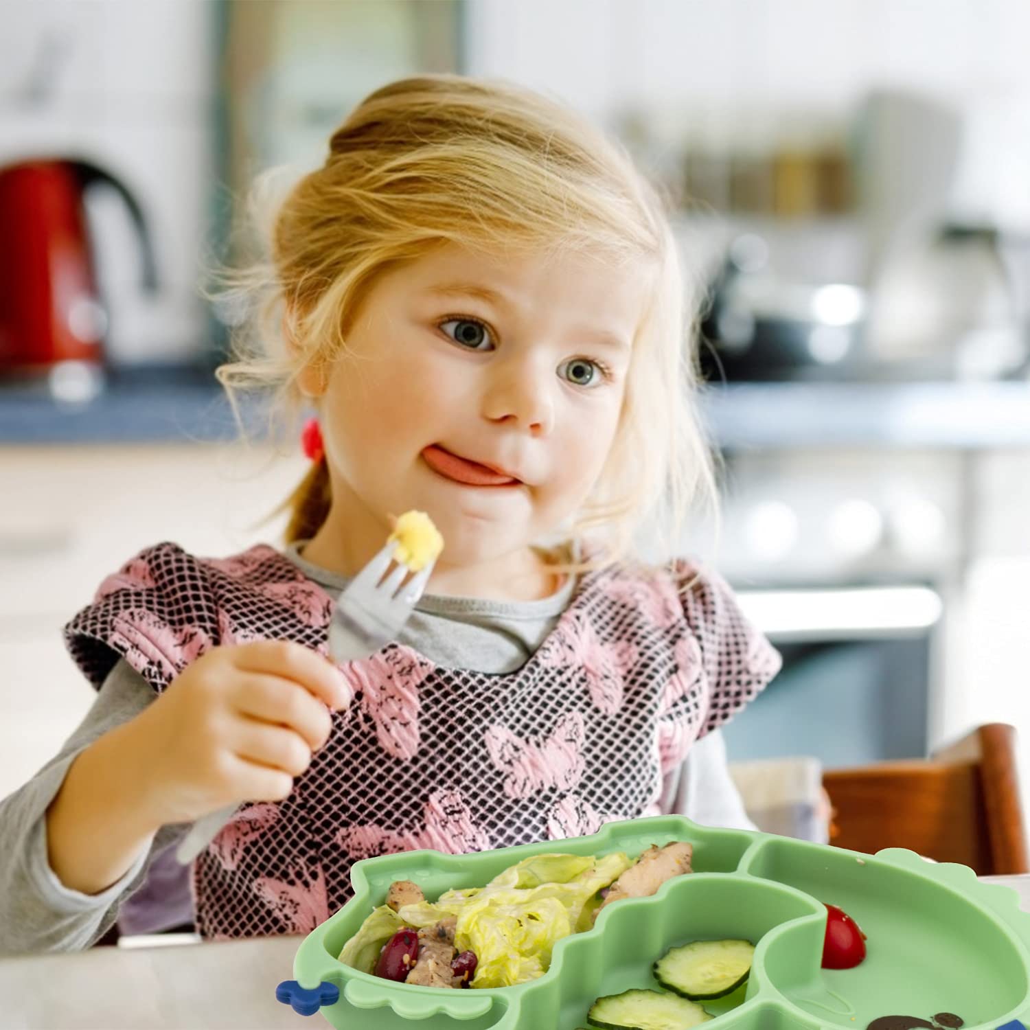 Non-Slip Silicone Suction Plate & Bowl Set for Babies & Toddlers - BPA-Free Dishwasher Safe Baby Feeding Set - Perfect for Highchairs, Travel & Mess-Free Mealtime