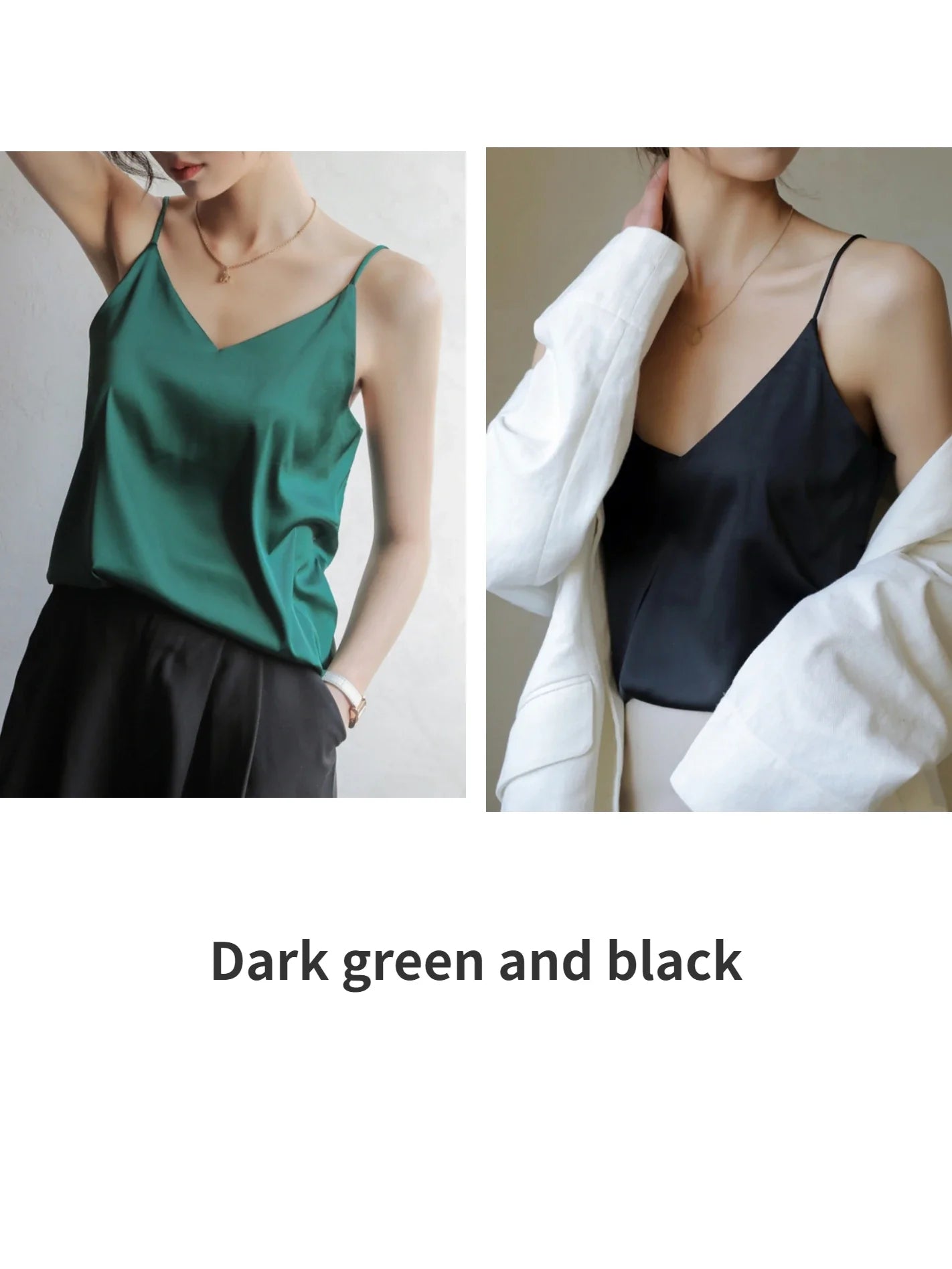 Dark green and black