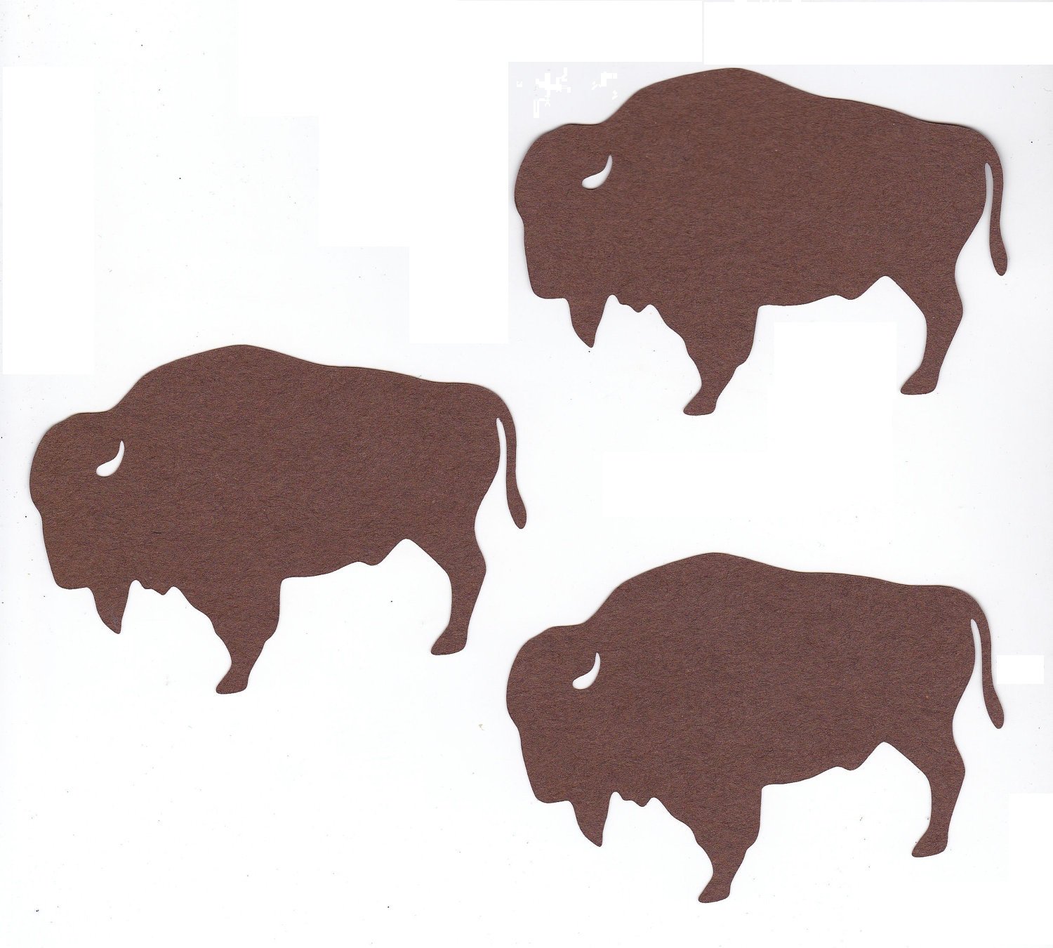 6-Piece Large Buffalo or Bison Die Cut Shapes for Scrapbooking, Card Making, and DIY Crafts - Perfect for Western-Themed Decorations and Party Supplies