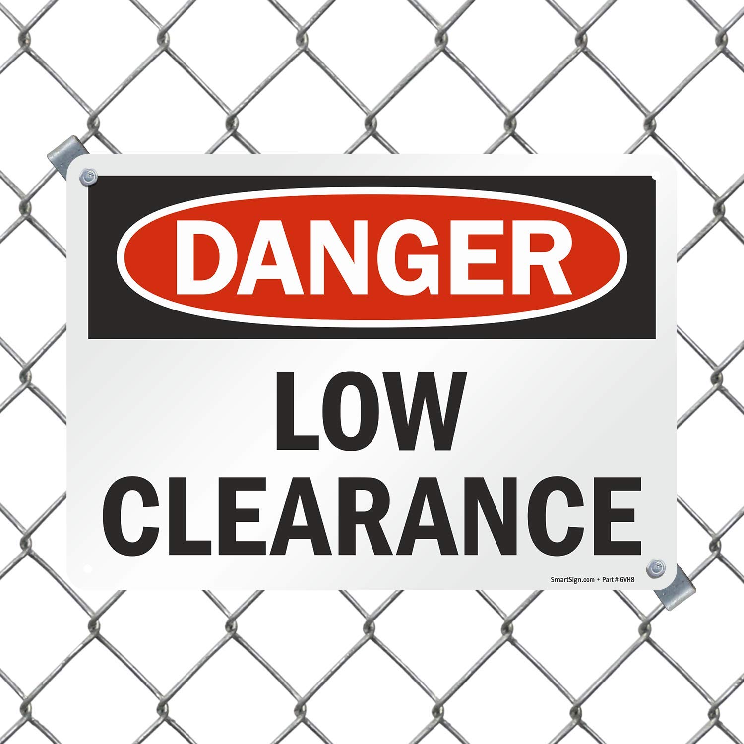SmartSign 'Danger - Low Clearance' Aluminum Sign 10