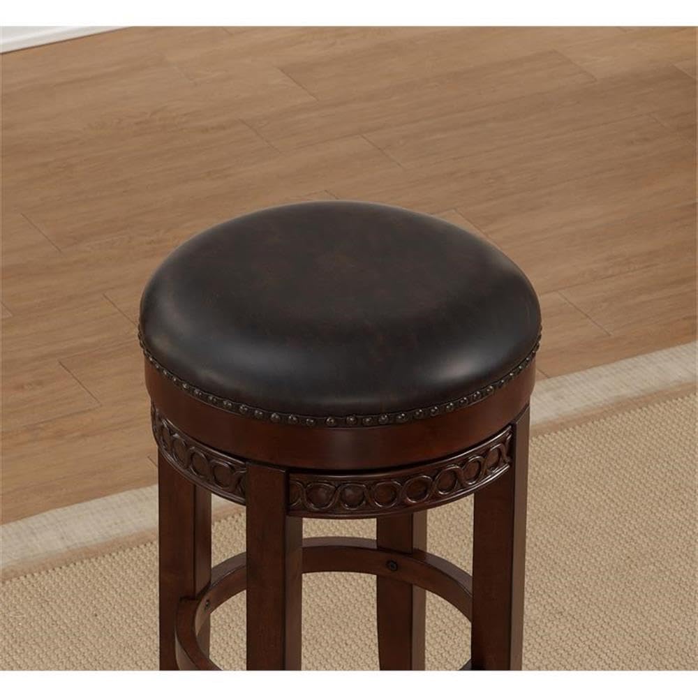 American Woodcrafters Conrad Backless Counter Stool - Solid Wood Bar Stool for Kitchen Island, Breakfast Nook & Home Decor - Rustic Modern Dining Furniture