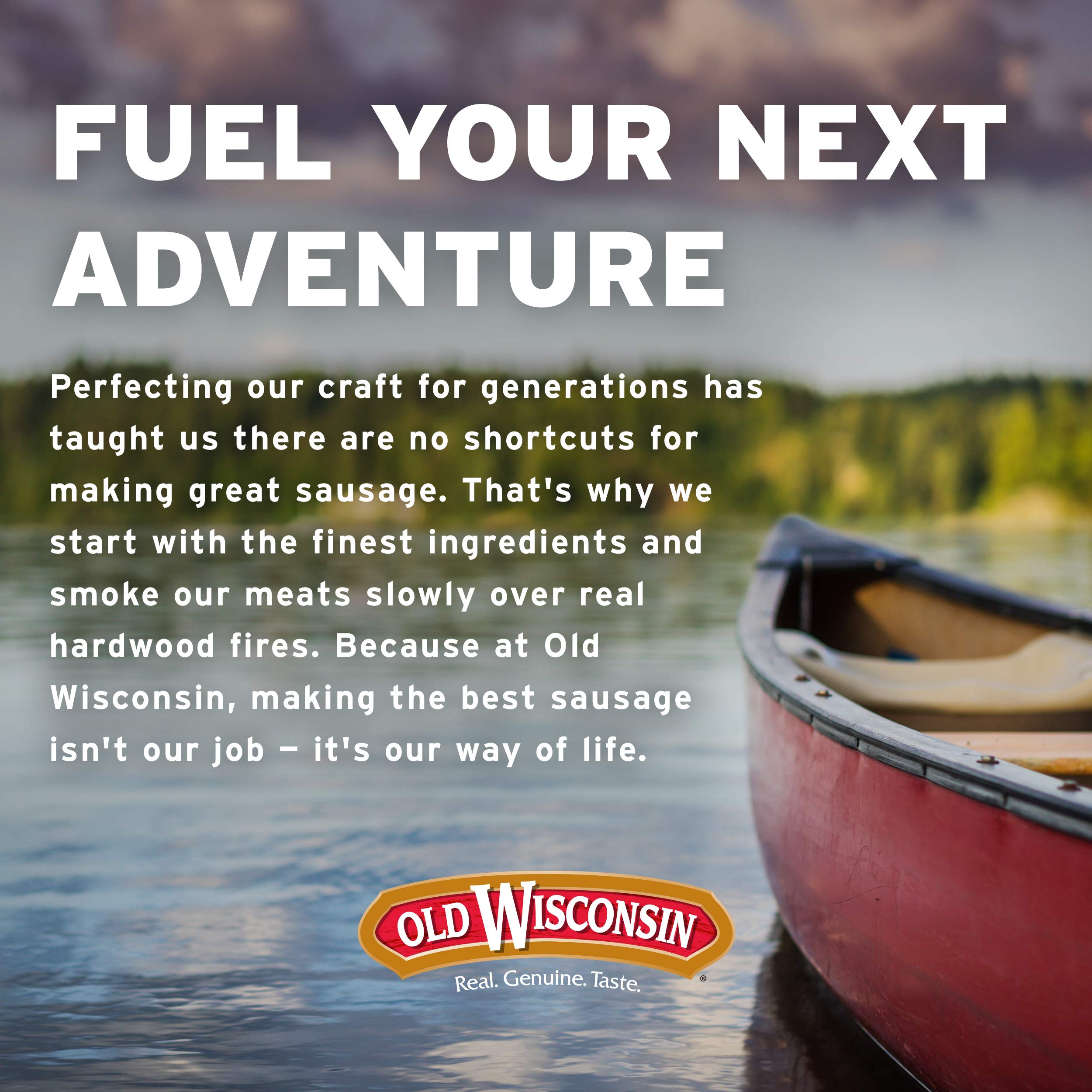 Old Wisconsin Premium Summer Sausage - 100% Natural Meat Snack, Ready to Eat, High Protein, Low Carb, Keto & Gluten Free, Original Flavor (16oz) - Perfect for Charcuterie Boards, Camping, Hiking & Quick Protein Snacks