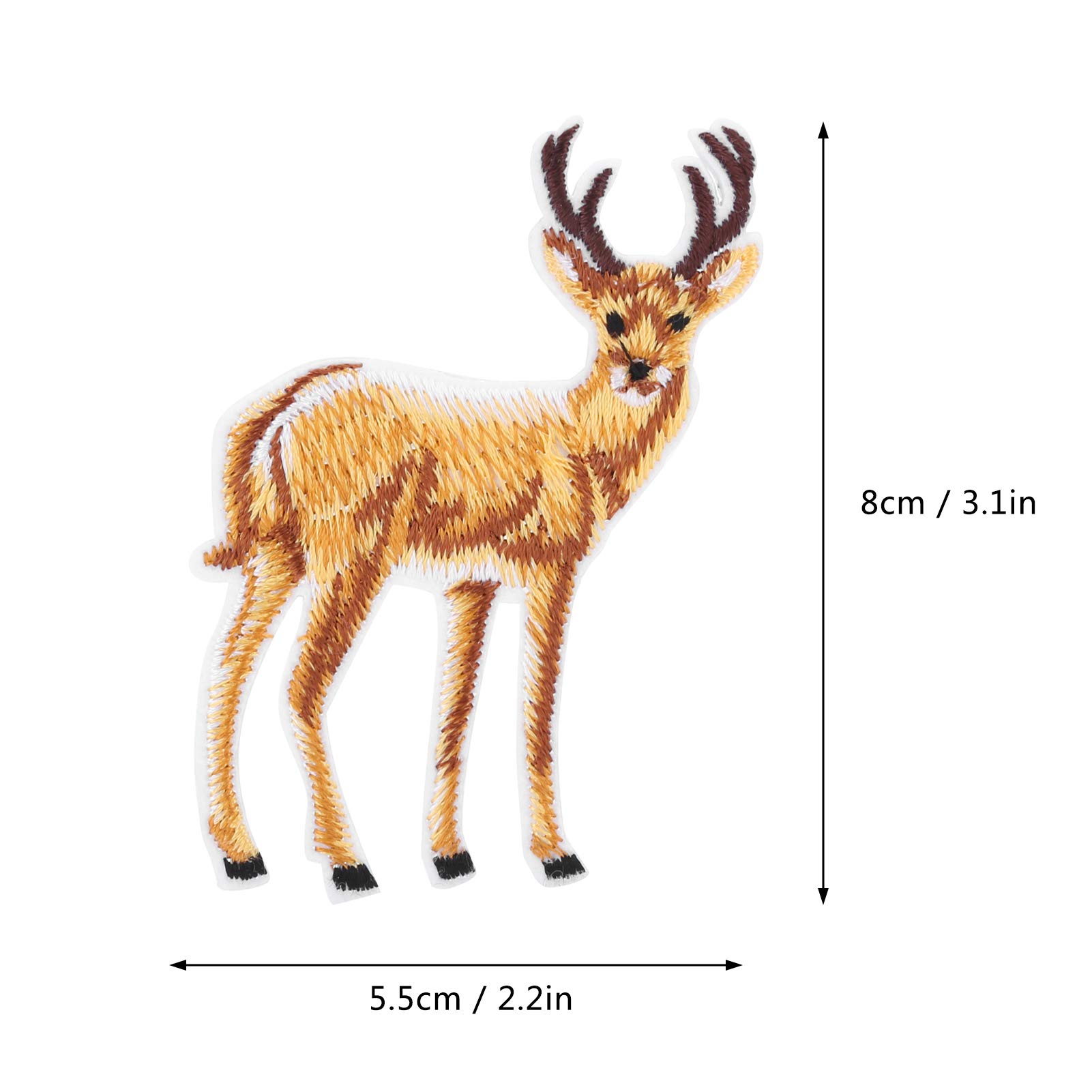 01 Embroidered Iron-On Patches - Deer Design for Clothing, Bags & DIY Crafts | Perfect for Customizing Jackets, Backpacks & Denim