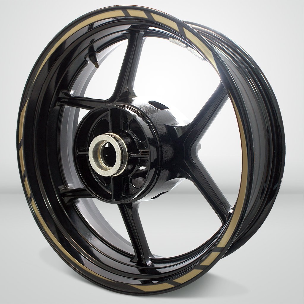Stickman Vinyls Matte Gold Motorcycle Rim Stripe Decals - Compatible with Kawasaki Ninja 300 - Easy Peel & Stick Wheel Accent for Sport Bikes - Perfect for Customizing & Enhancing Your Bike's Appearance