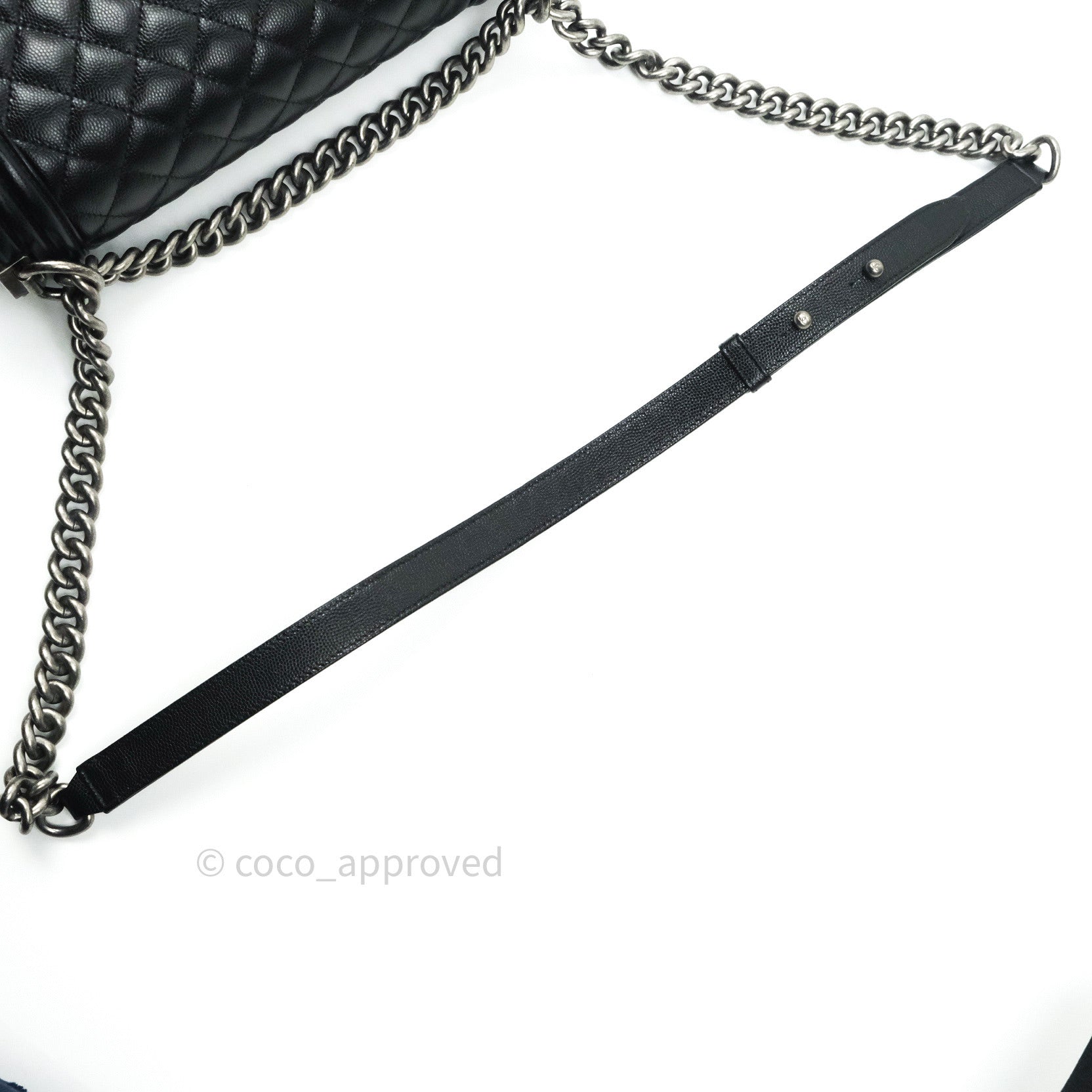 Chanel Boy Quilted Medium Handbag in Black Caviar Leather with Ruthenium Hardware - Perfect for Evening Events & Luxury Fashion Accessories