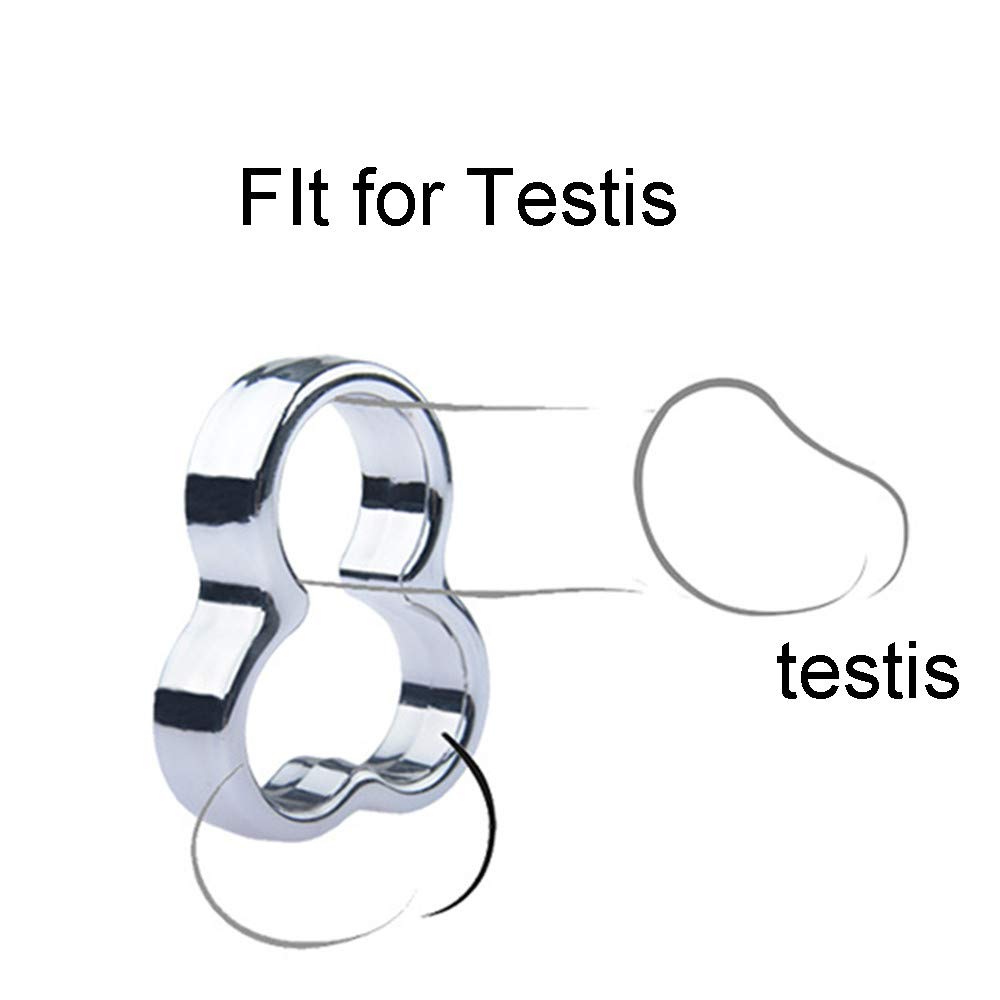 Stainless Steel Scrotum Stretcher & Cock Ring Set for Men - Testicular Weight Pendant, Delay Ejaculation Training - Perfect for BDSM, Sensual Play & Couples Intimacy Enhancement