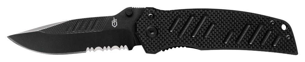 Gerber Swagger Knife - Serrated Drop Point Blade, Stainless Steel, Tactical Folding Knife [31-000594] - Perfect for Camping, Hiking & Outdoor Survival