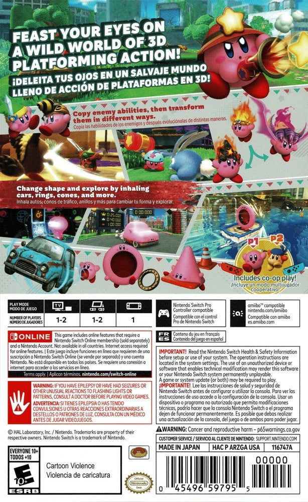 Kirby and the Forgotten Land - Nintendo Switch Game | Adventure Platformer | Explore Mysterious Worlds - Perfect for Family Gaming & Kids Entertainment