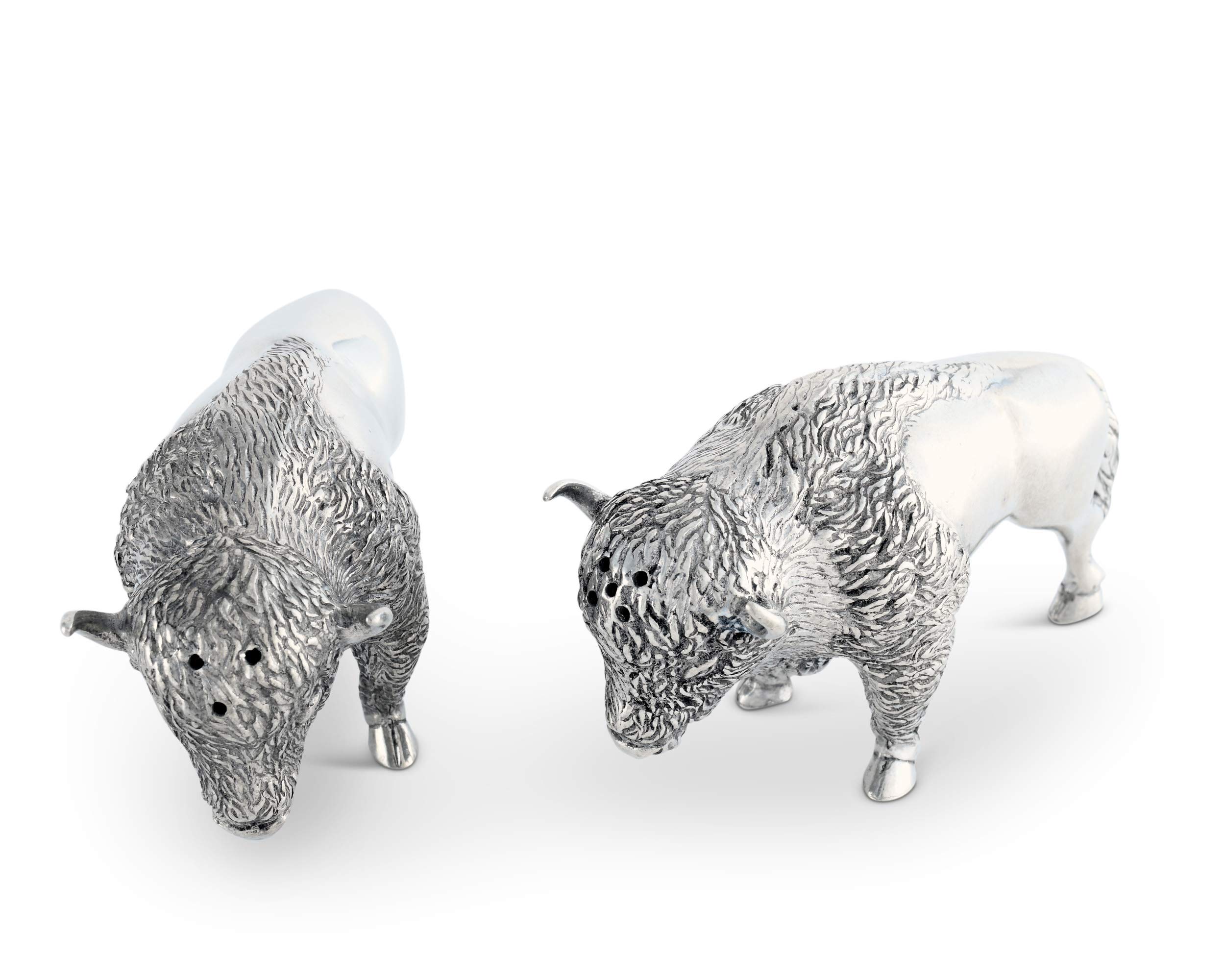 Vagabond House Pewter Bison Salt and Pepper Shaker Set - 3