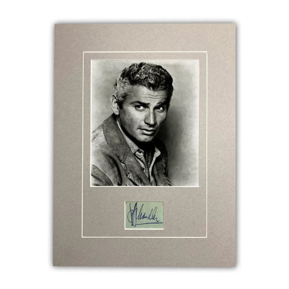Jeff Chandler Autographed 11x14 Photo - JSA Certified COA - Signed Memorabilia from Broken Arrow Actor - Perfect for Movie Collectors & Western Film Fans