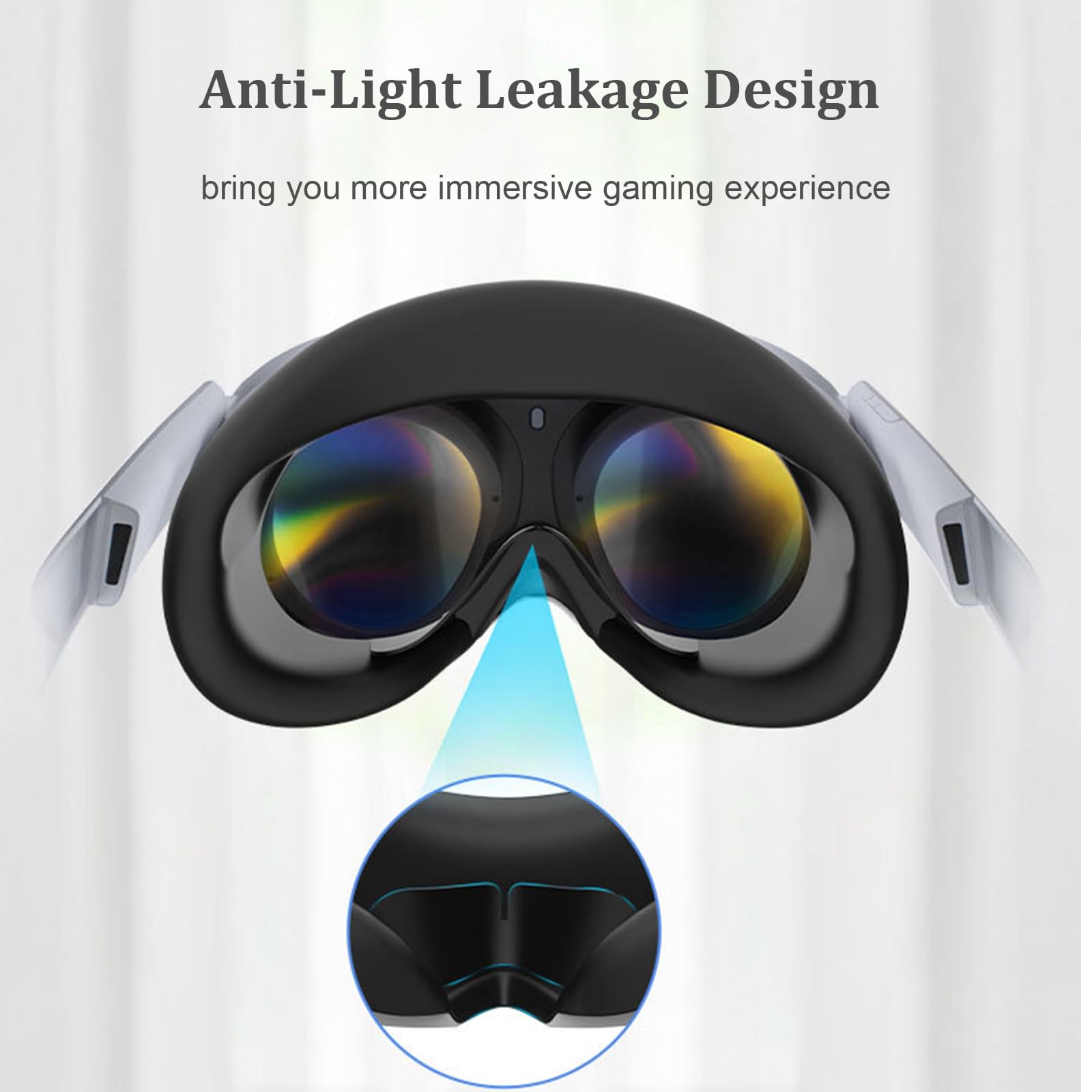 Premium Silicone Face Interface for Pico 4 Ultra VR Headset - Soft Protective Padding Cover (Grey) - Enhance Comfort & Hygiene for Extended Gaming & VR Experiences