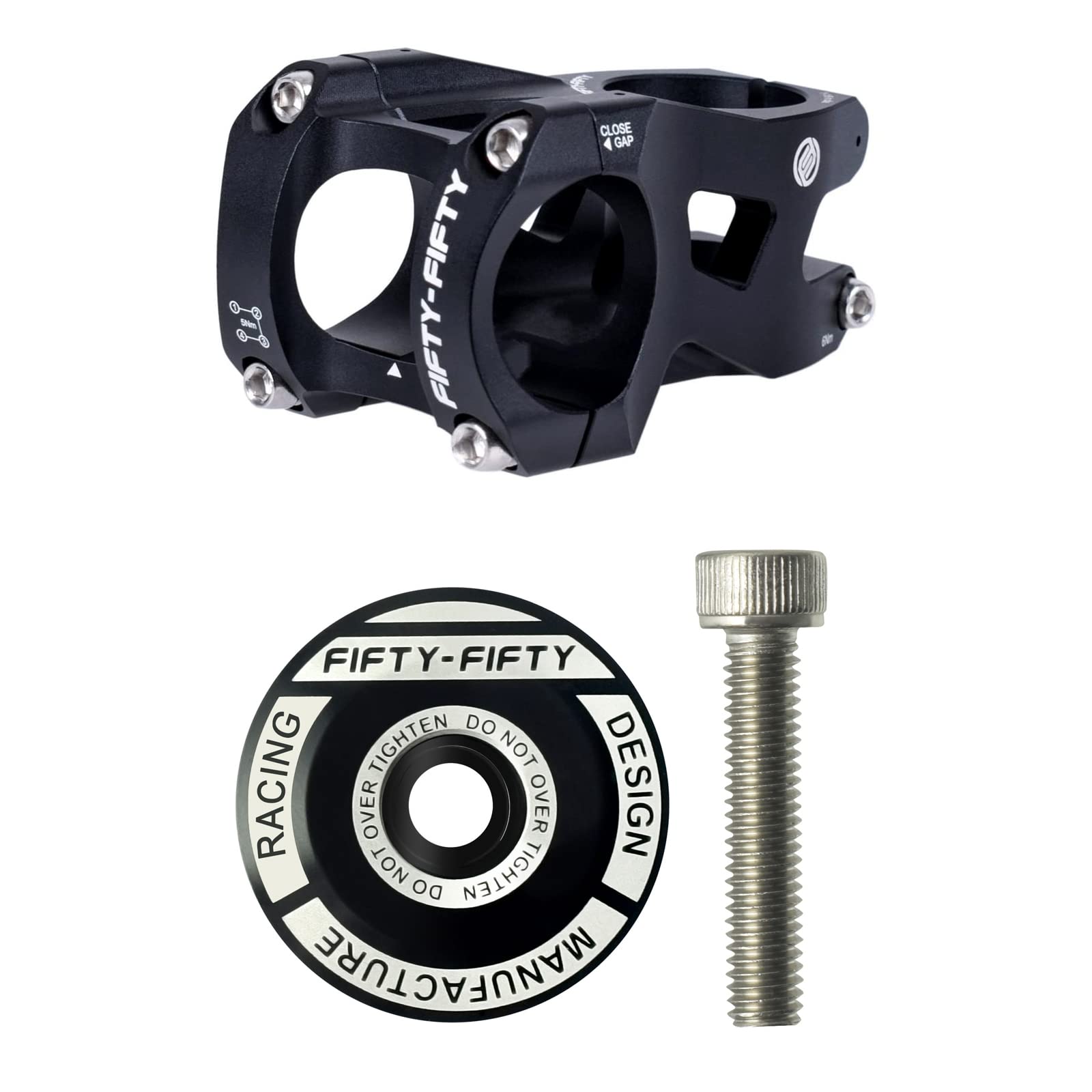 High-Performance FIFTY-FIFTY Aluminum Alloy Mountain Bike Stem - 1-1/8