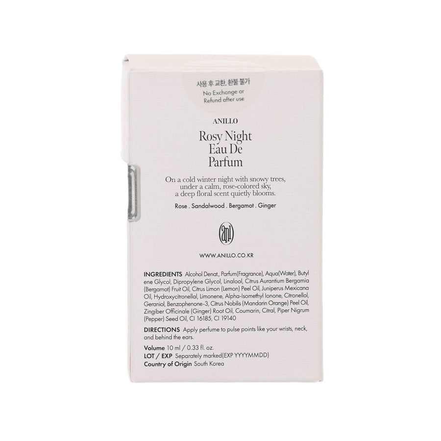 ANILLO Rosy Night Eau De Parfum - 10ml Women's Floral Perfume Roll-On | Long Lasting Fragrance for Date Night, Evening Events & Special Occasions